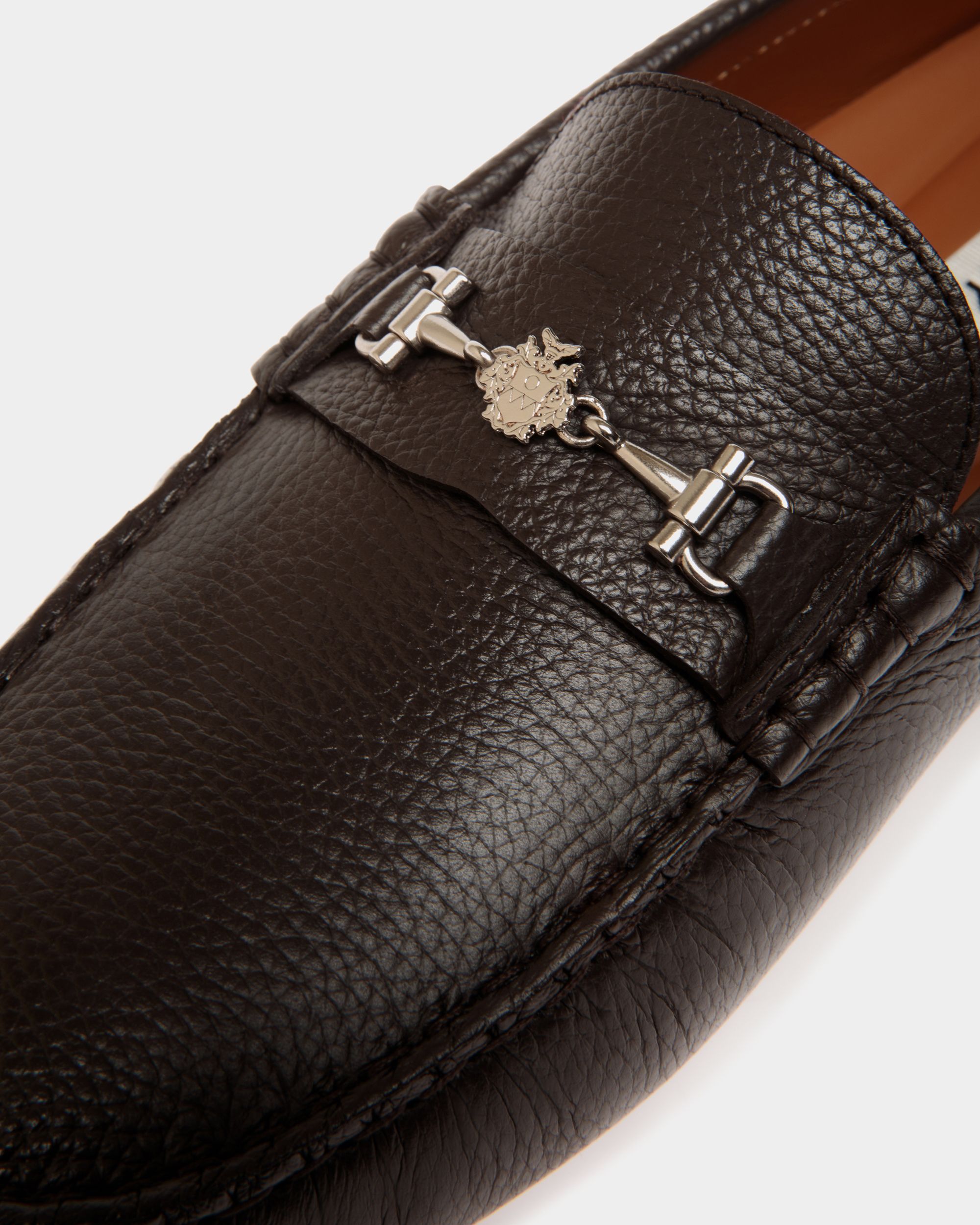 Bally Global - Kerbs Driver in Ebano Grained Leather - Brown