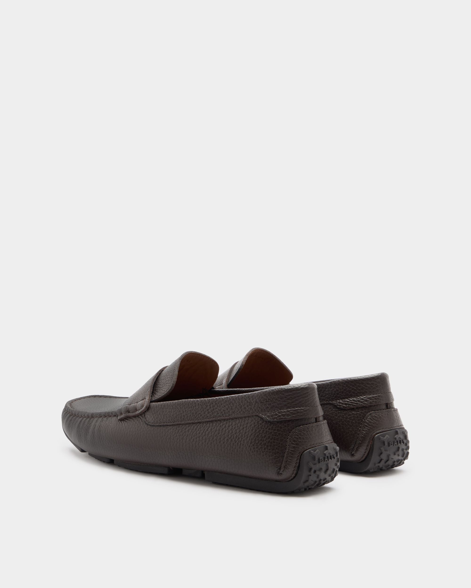 Bally Global - Pilot Driver in Ebano Grained Leather - Brown