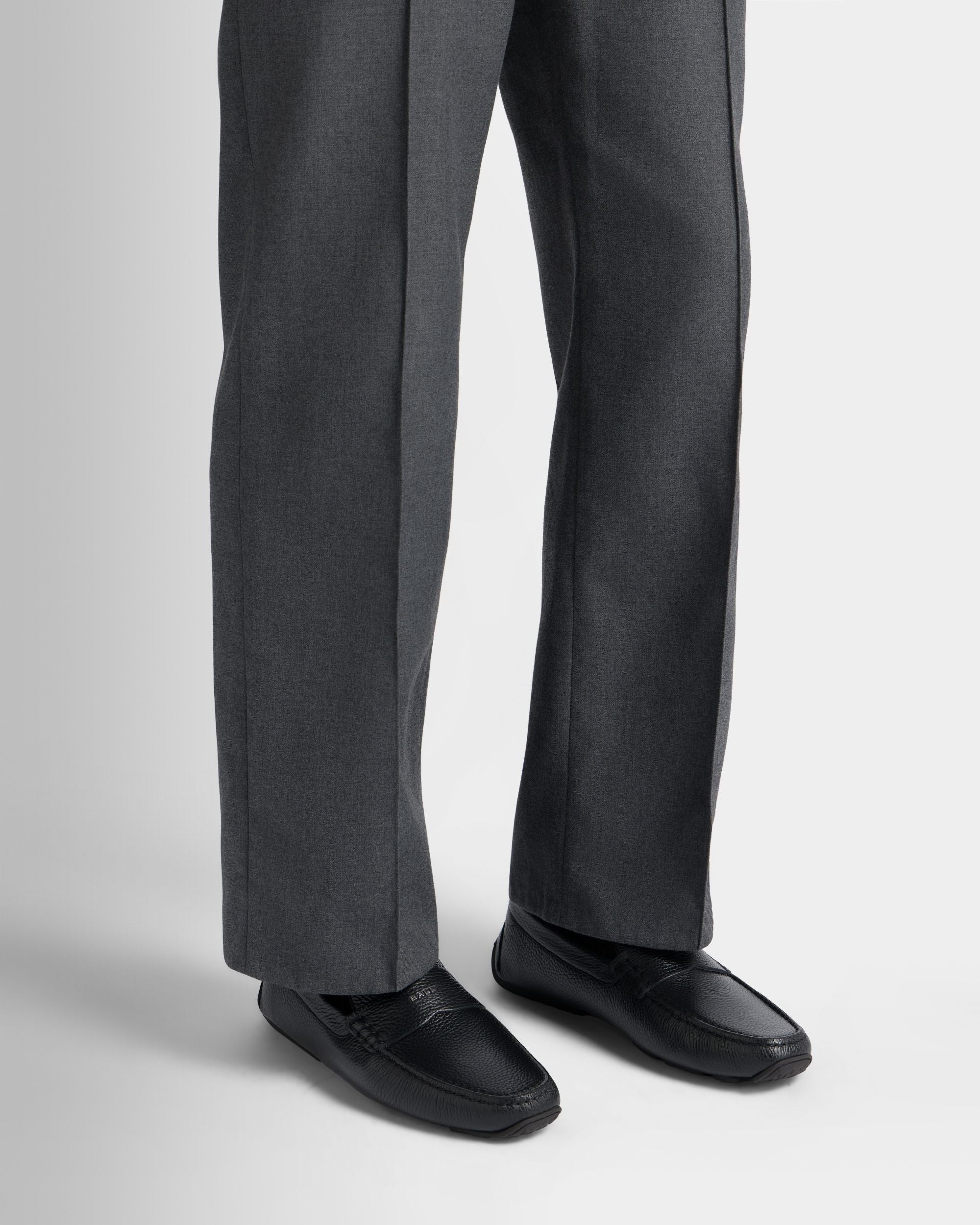 Bally Global - Pilot ドライバー ブラックグレインレザー - ブラック