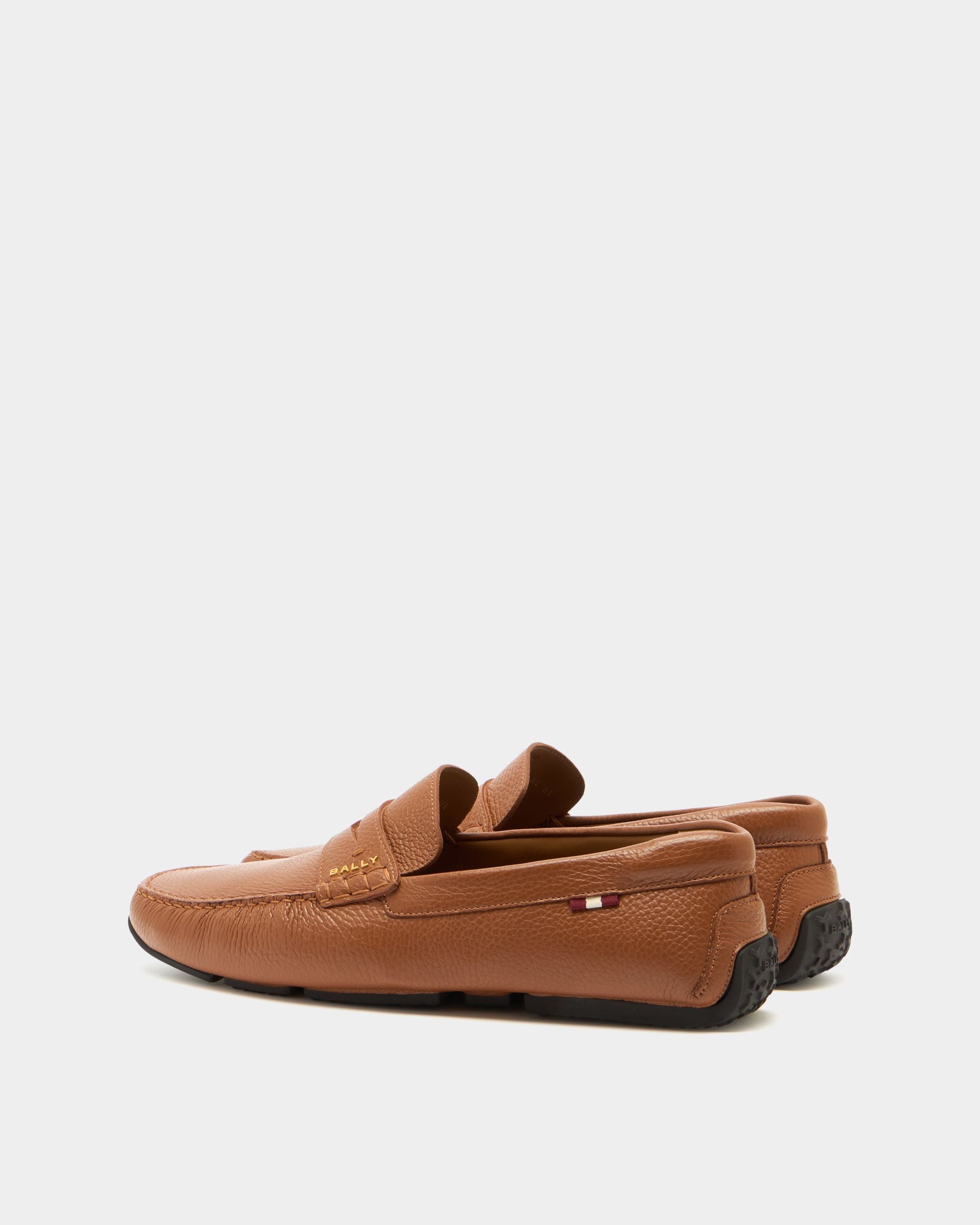 Bally Global - Pilot Driver in Brown Grained Leather - Brown