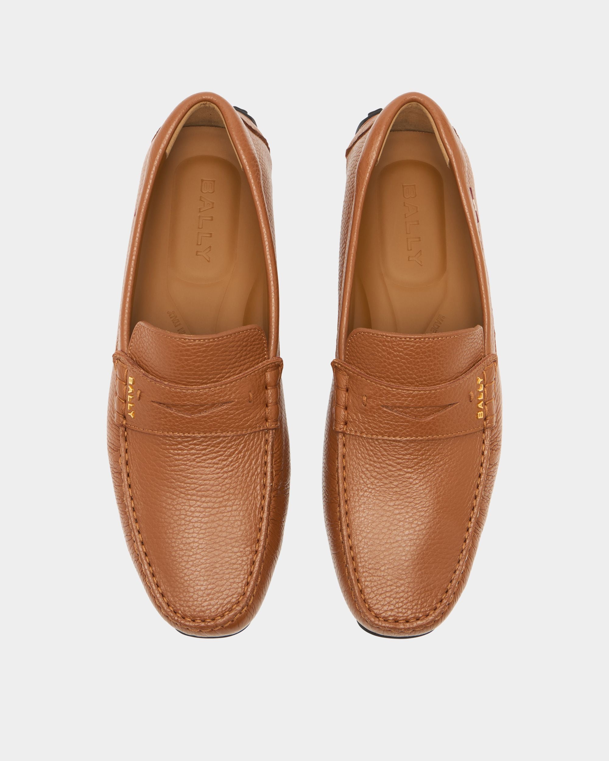 Bally Global - Pilot Driver in Brown Grained Leather - Brown