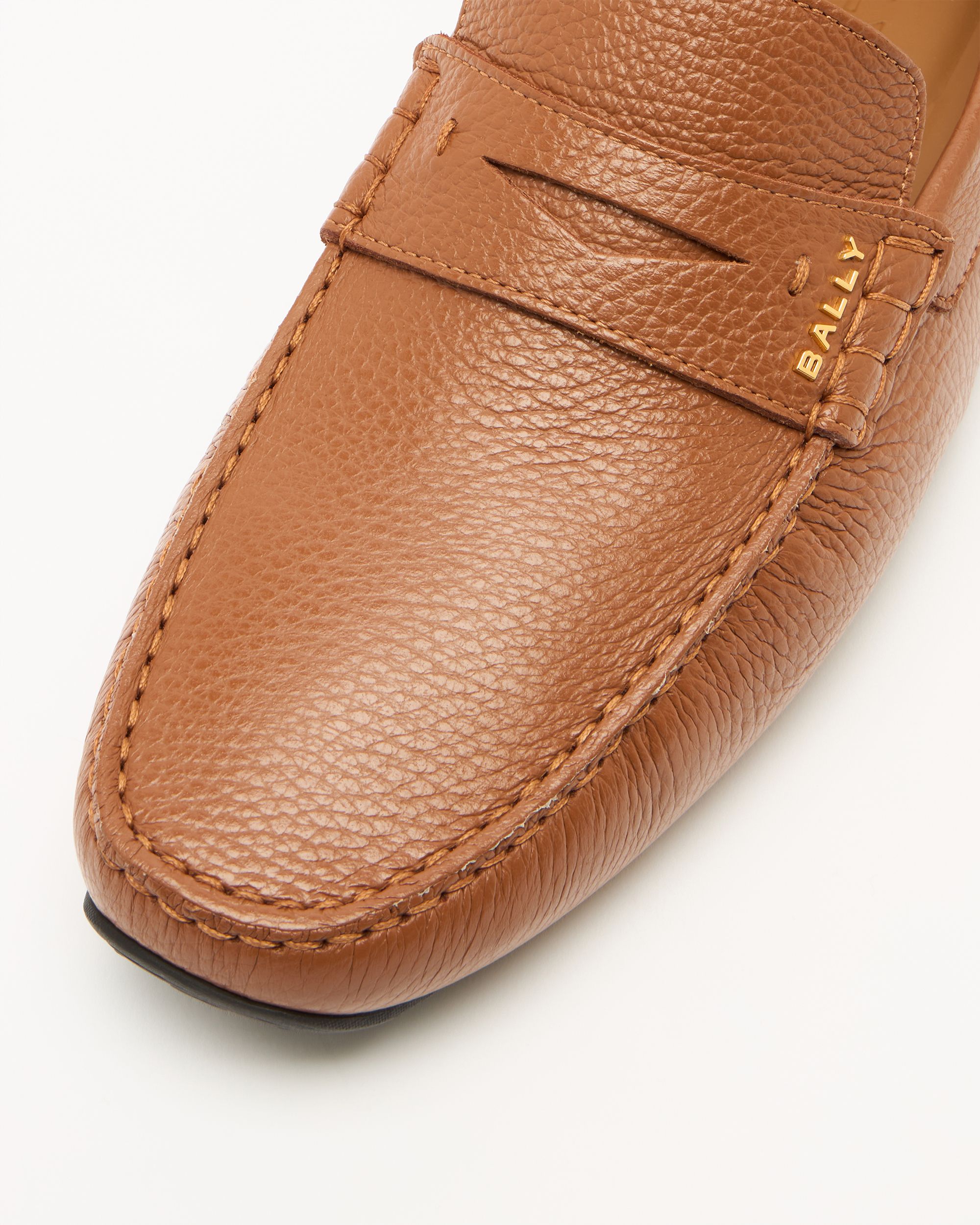 Bally Global - Pilot Driver in Brown Grained Leather - Brown