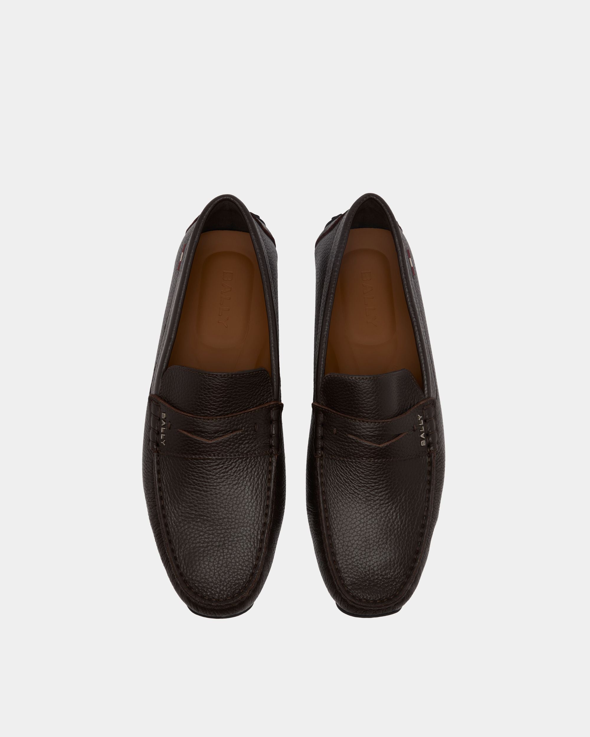 Bally Global - Pilot Driver in Ebano Grained Leather - Brown