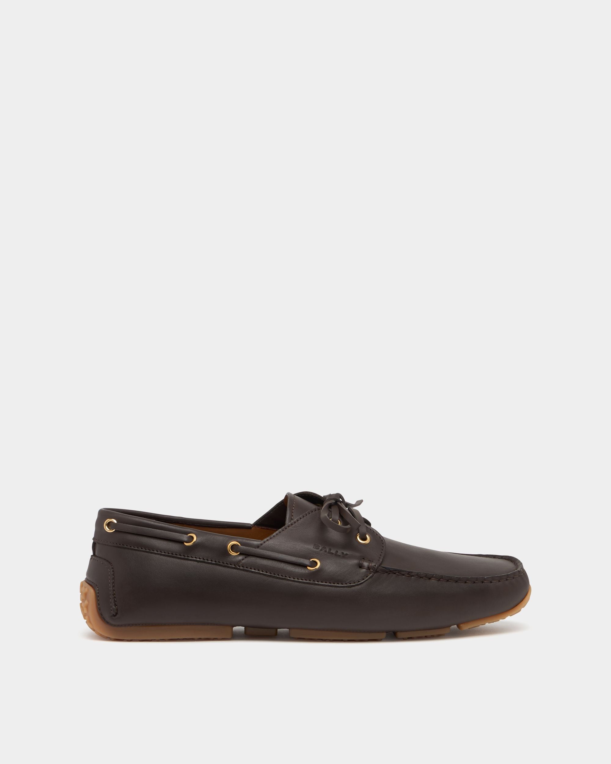 Bally Global - Pilot Driver in Amber Brown Leather - Brown