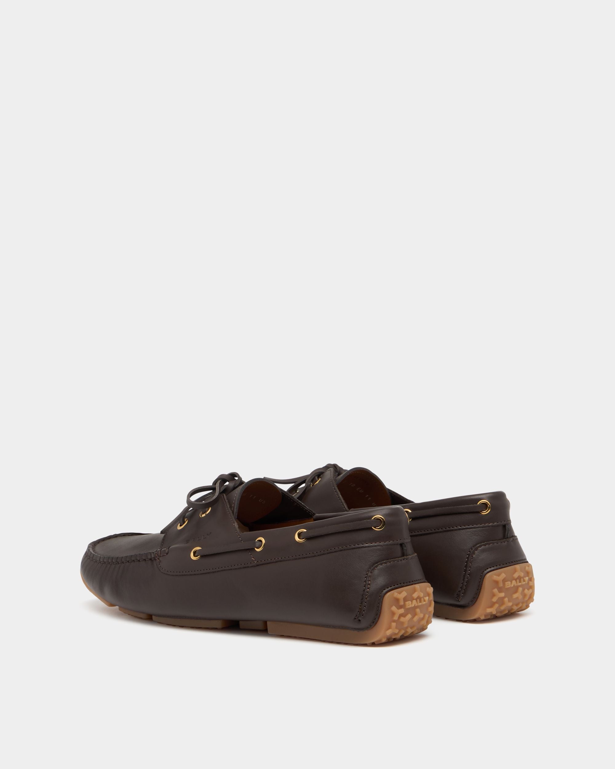 Bally Global - Pilot Driver in Amber Brown Leather - Brown