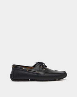Pilot Driver in Black Leather
