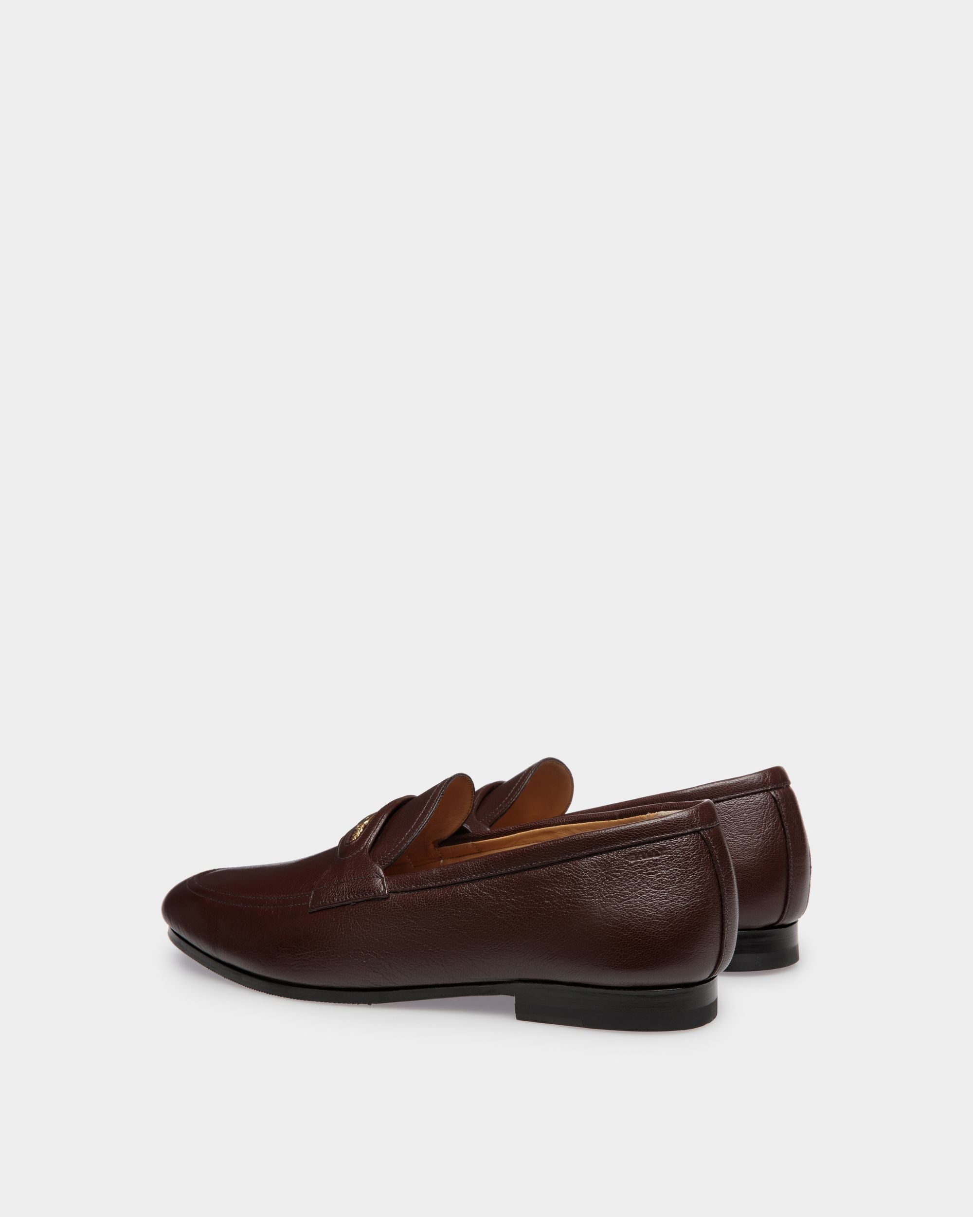 Bally Global - Plume Loafer in Brown Grained Leather - Brown