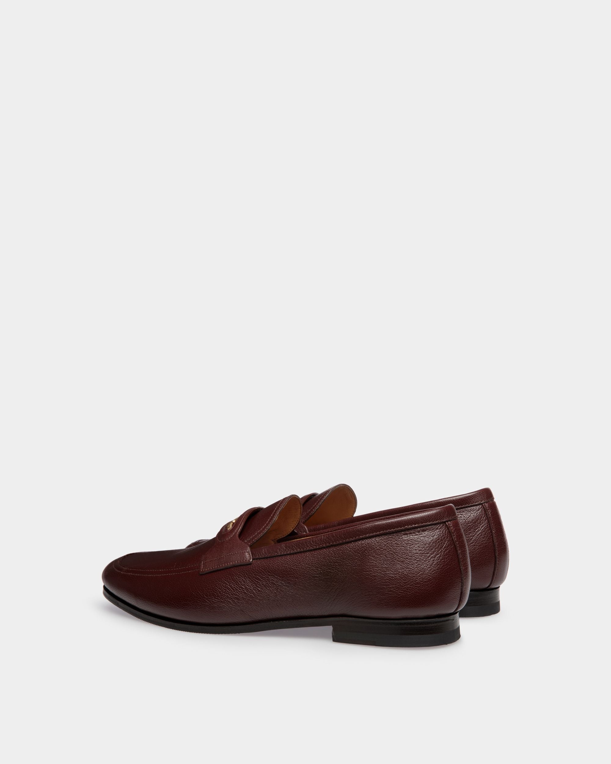 Bally Global - Plume Loafer in Chestnut Brown Grained Leather - Brown