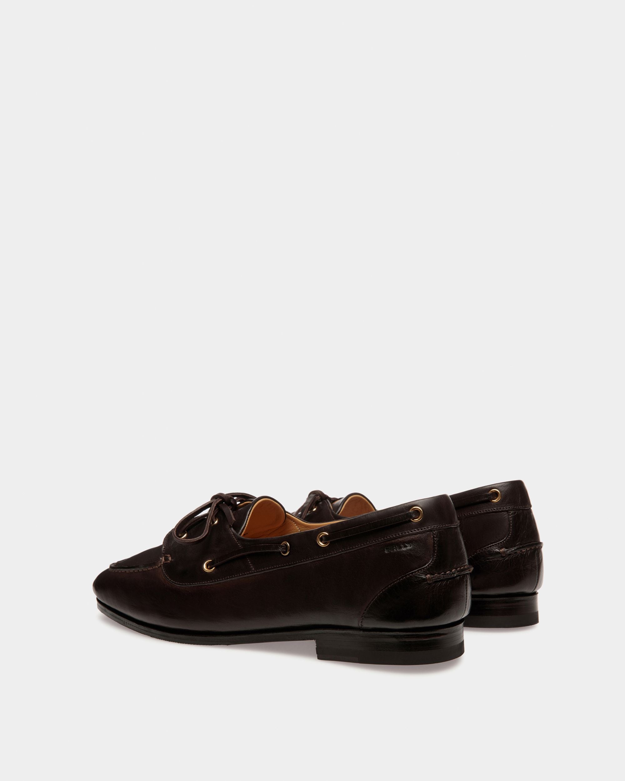 Bally Global - Plume モカシン ダークブラウン レザー - ブラウン