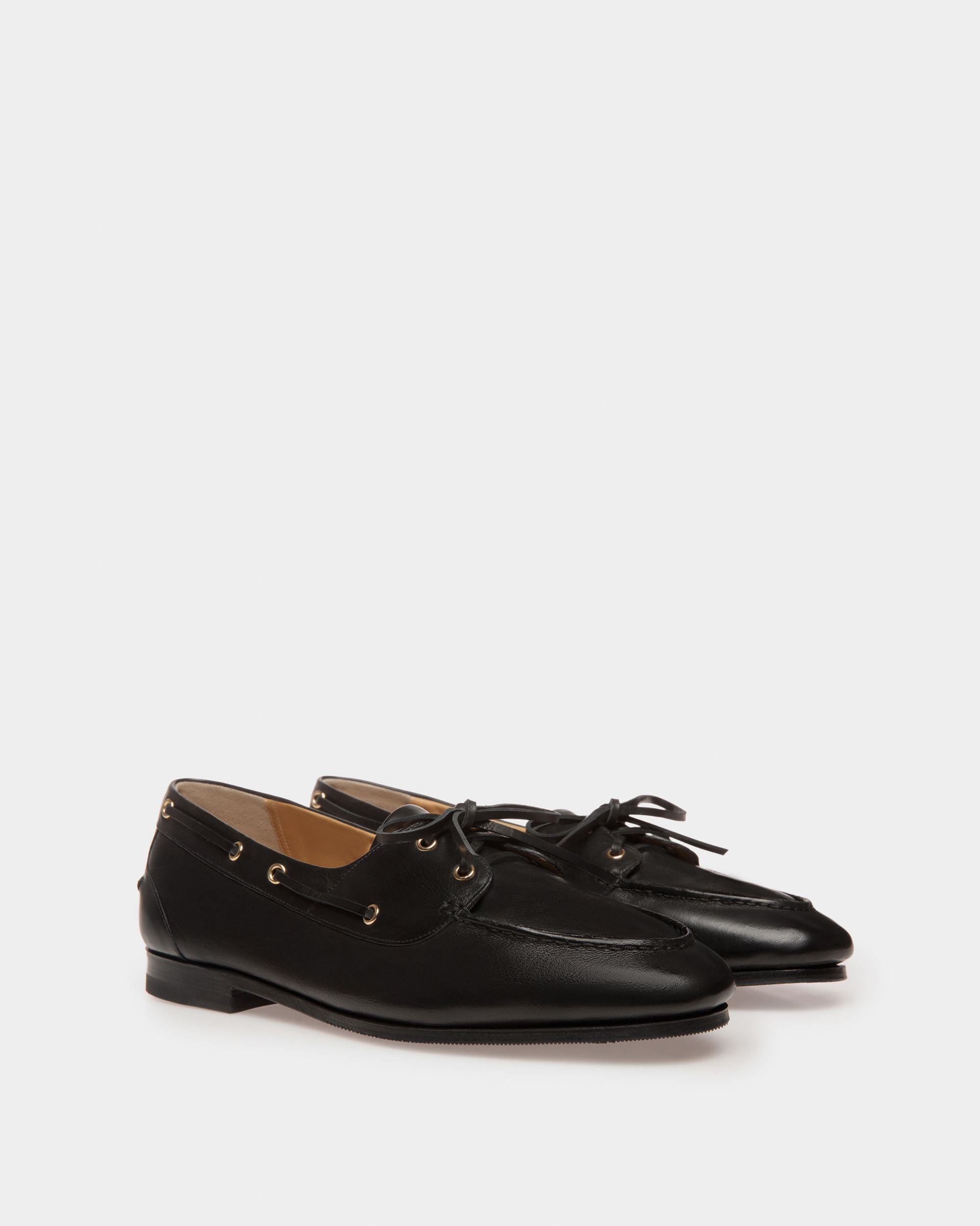 Bally Global - Plume モカシン ブラック レザー - ブラック