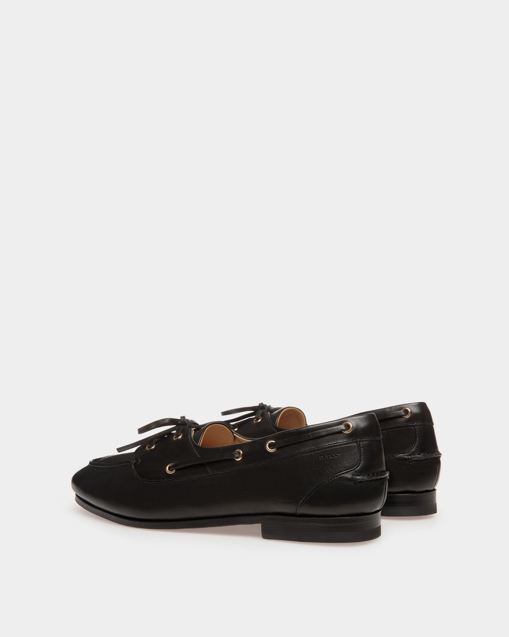 Bally Global - Plume モカシン ブラック レザー - ブラック