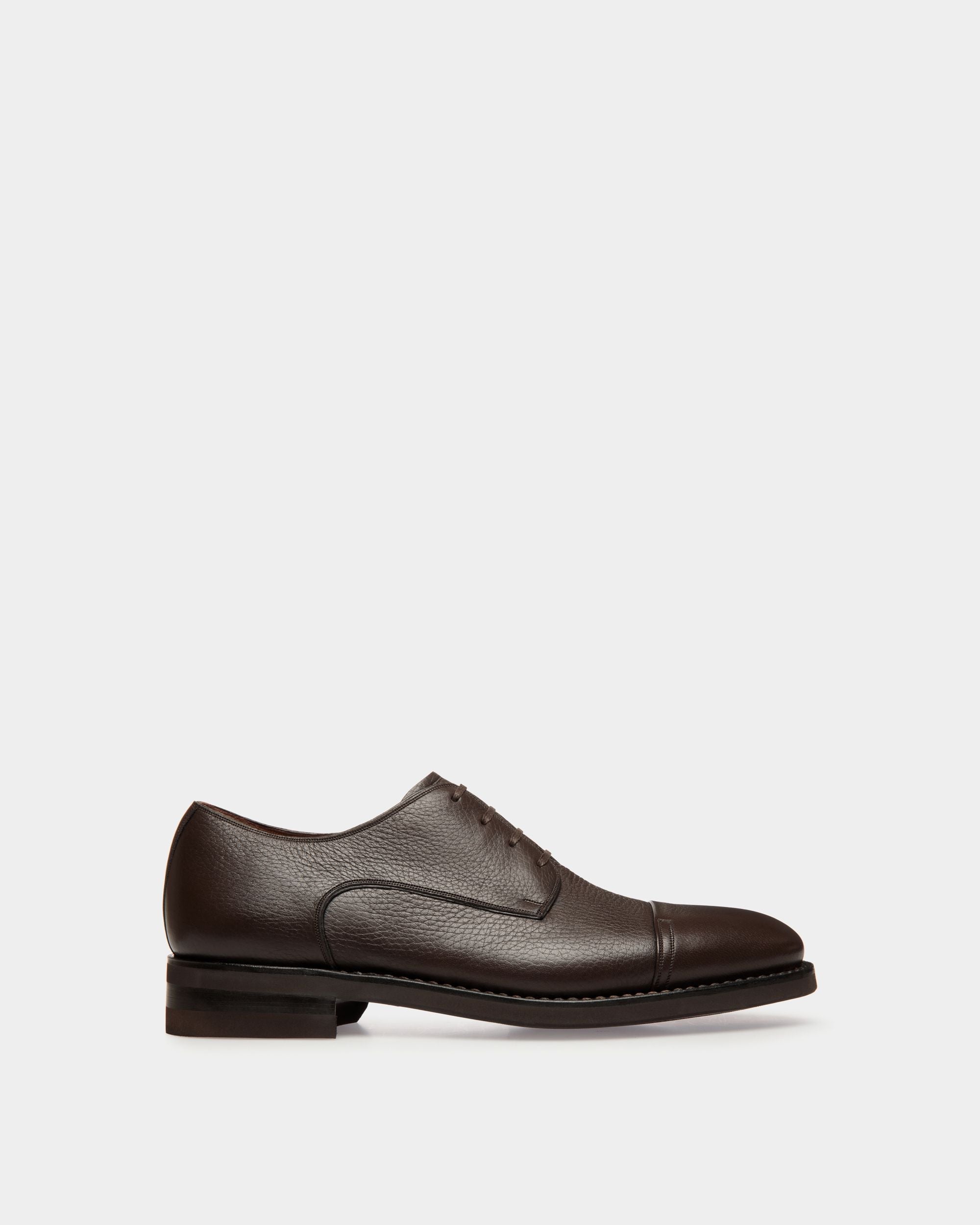 Bally Global - Scribe Un Derby In Ebano Deer Leather - Brown