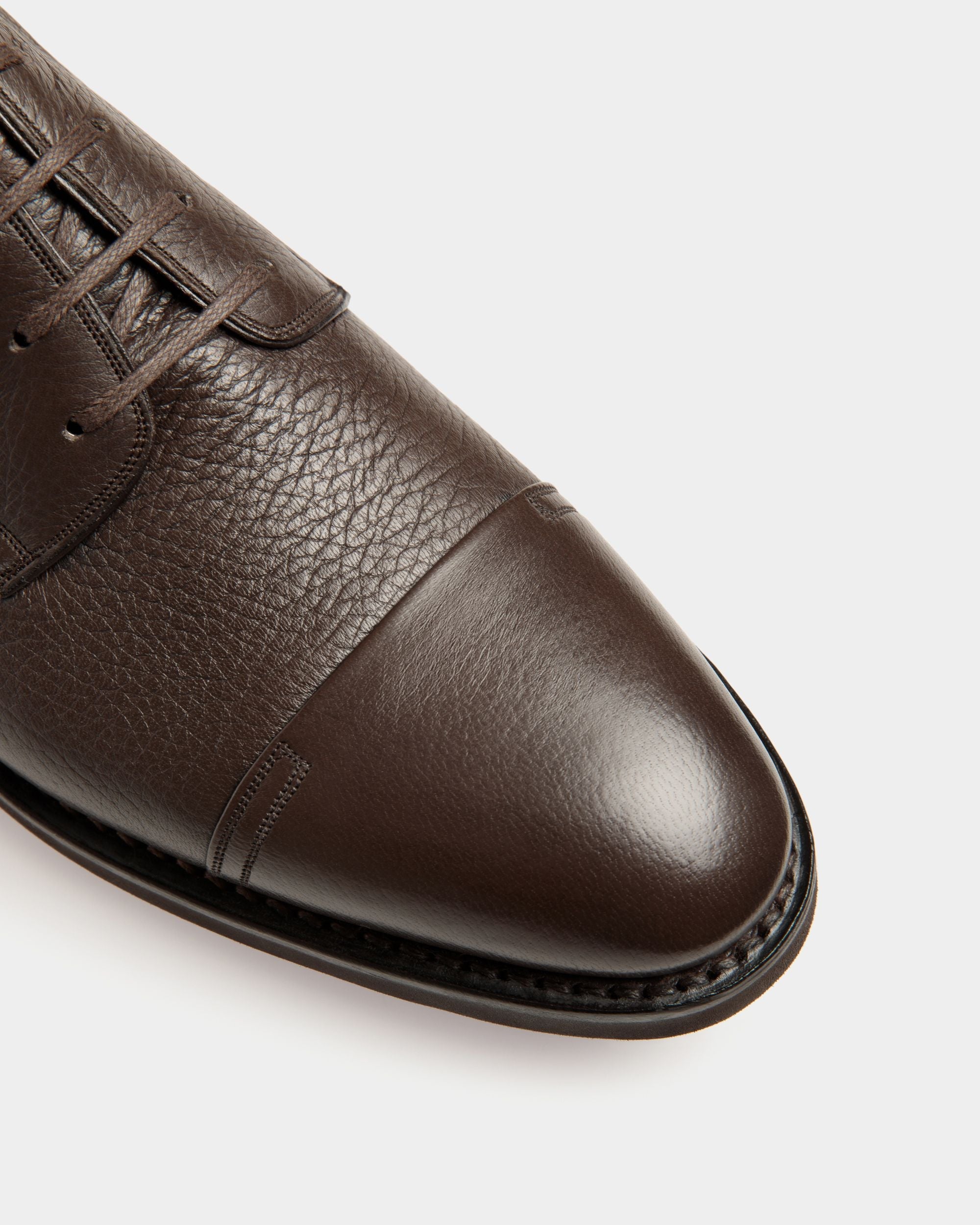 Bally Global - Scribe Un Derby In Ebano Deer Leather - Brown