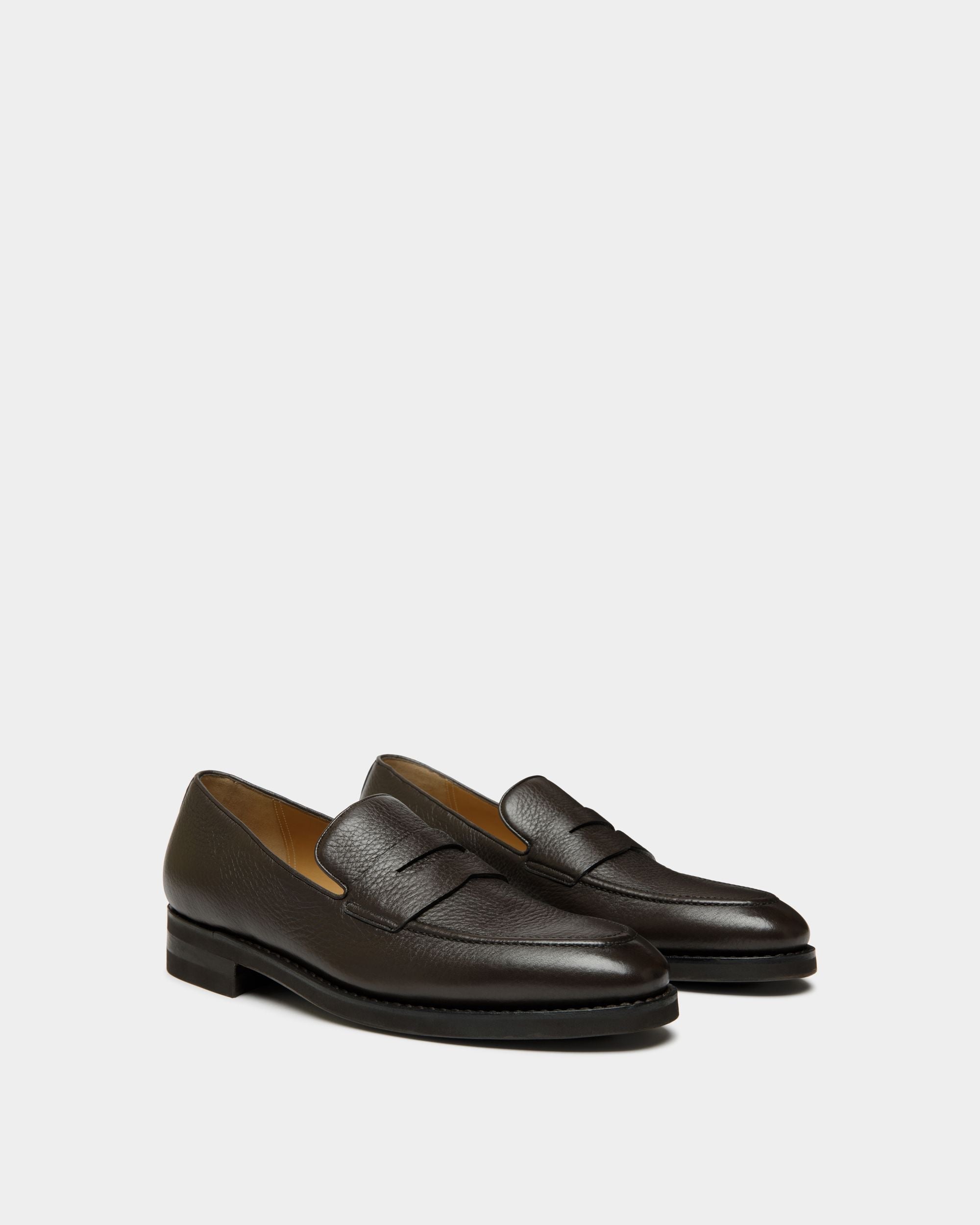 Bally Global - Scribe Un Loafer in Ebano Deer Leather - Brown