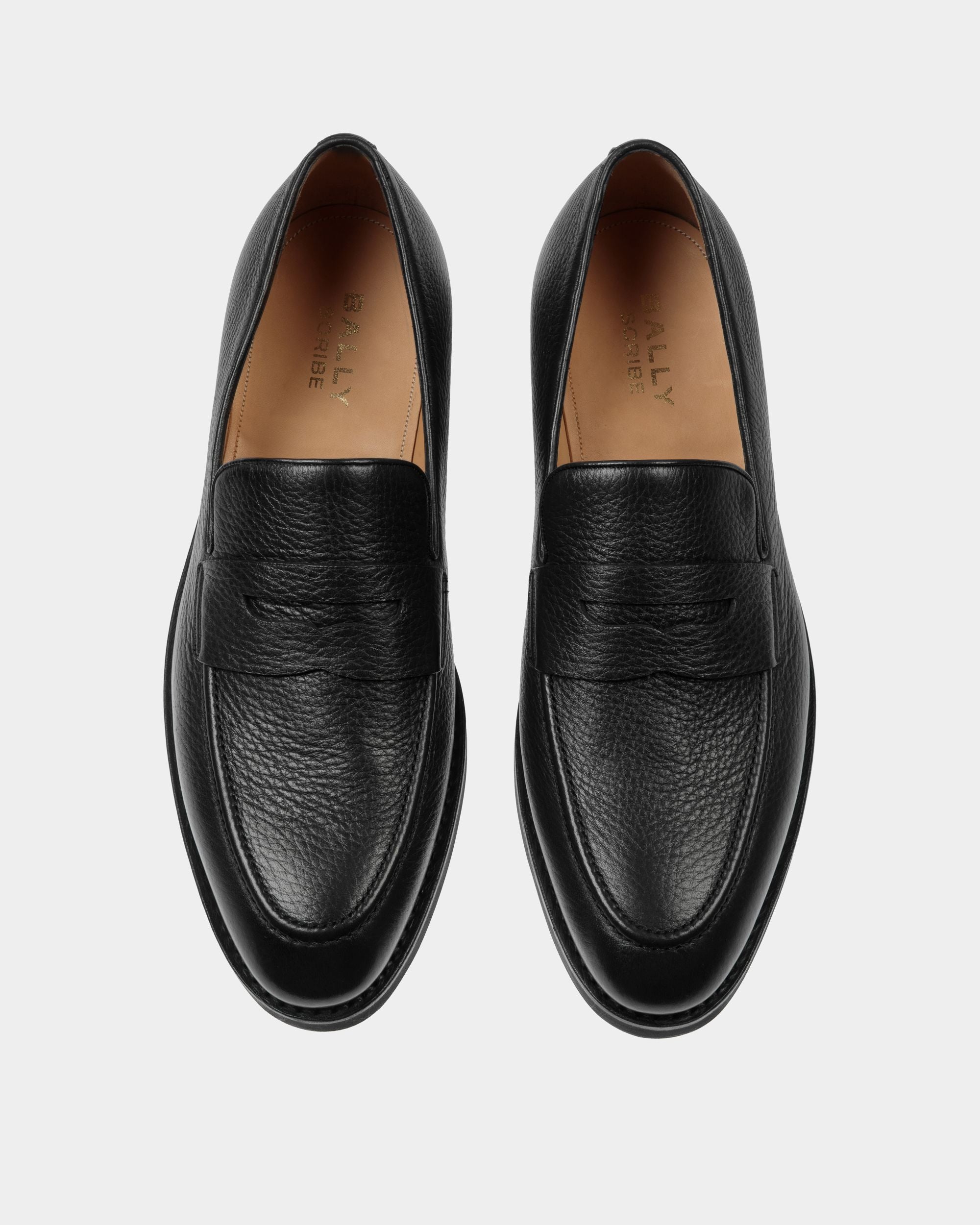 Bally Global - Scribe Un Loafer in Black Deer Leather - Black