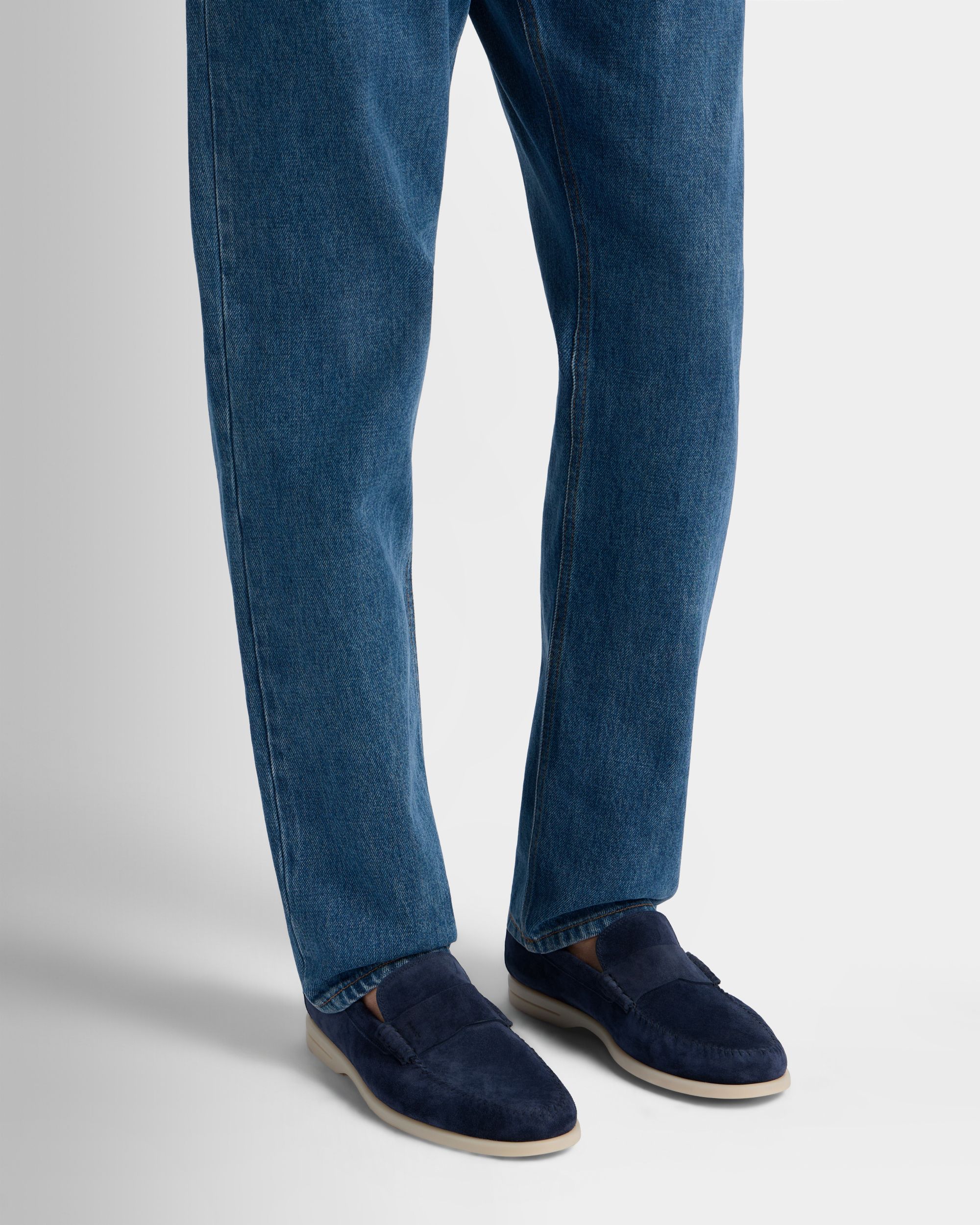 Bally Global - Switz Moc ローファー ネイビーブルースエード - ブルー