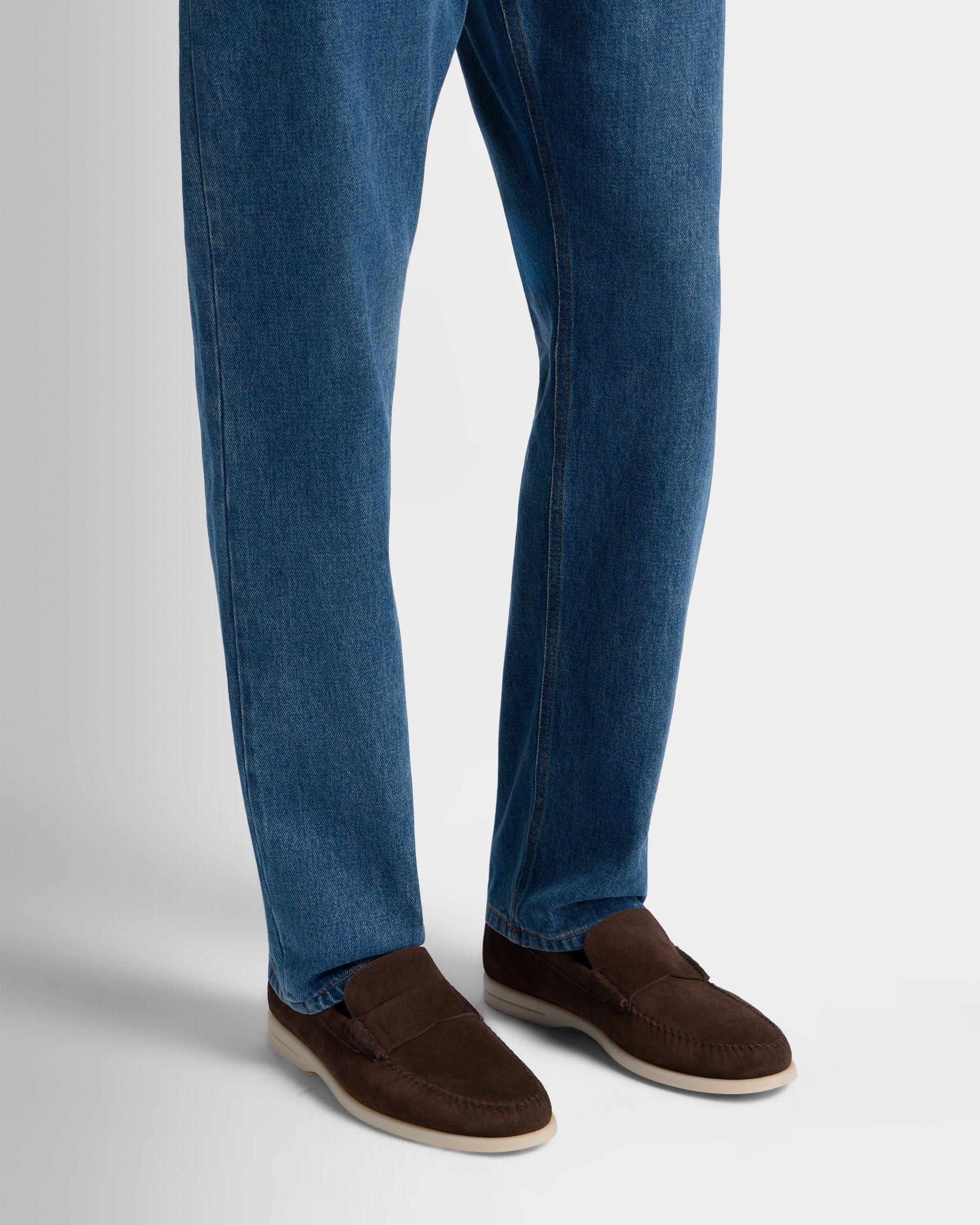 Bally Global - Switz Moc ローファー エバノスエード - ブラウン