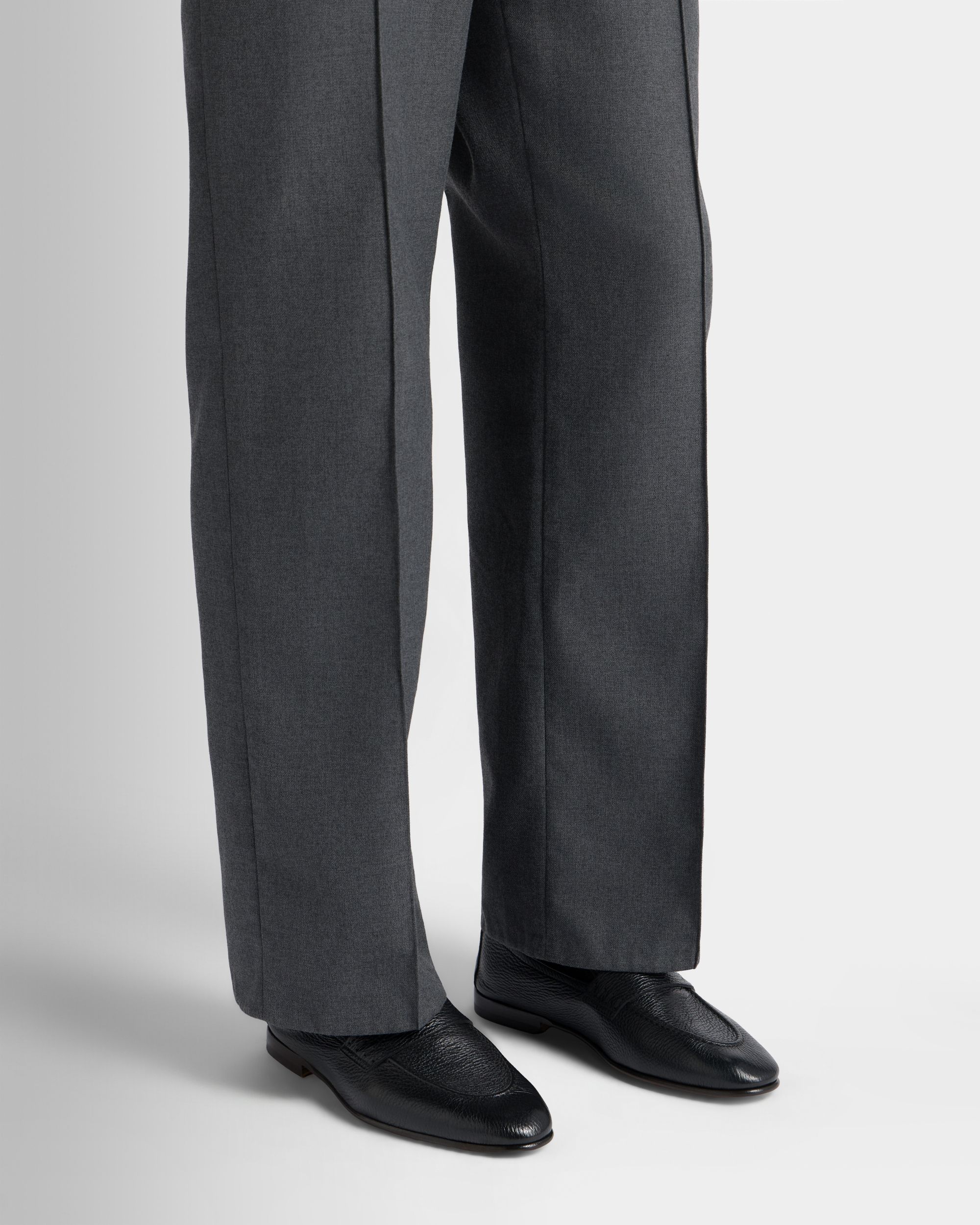 Bally Global - Elios Loafer in Black Grained Leather - Black