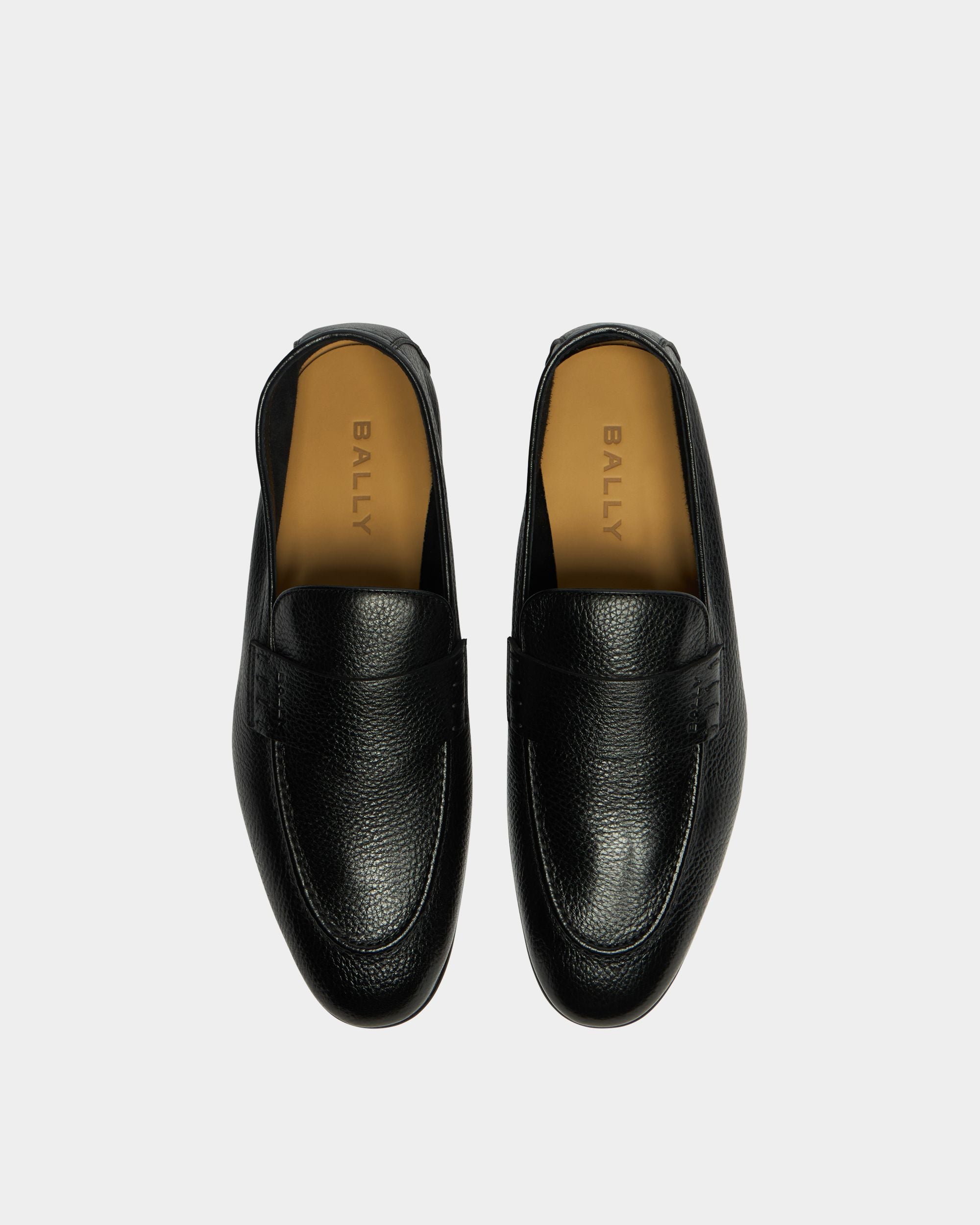 Bally Global - Elios Loafer in Black Grained Leather - Black