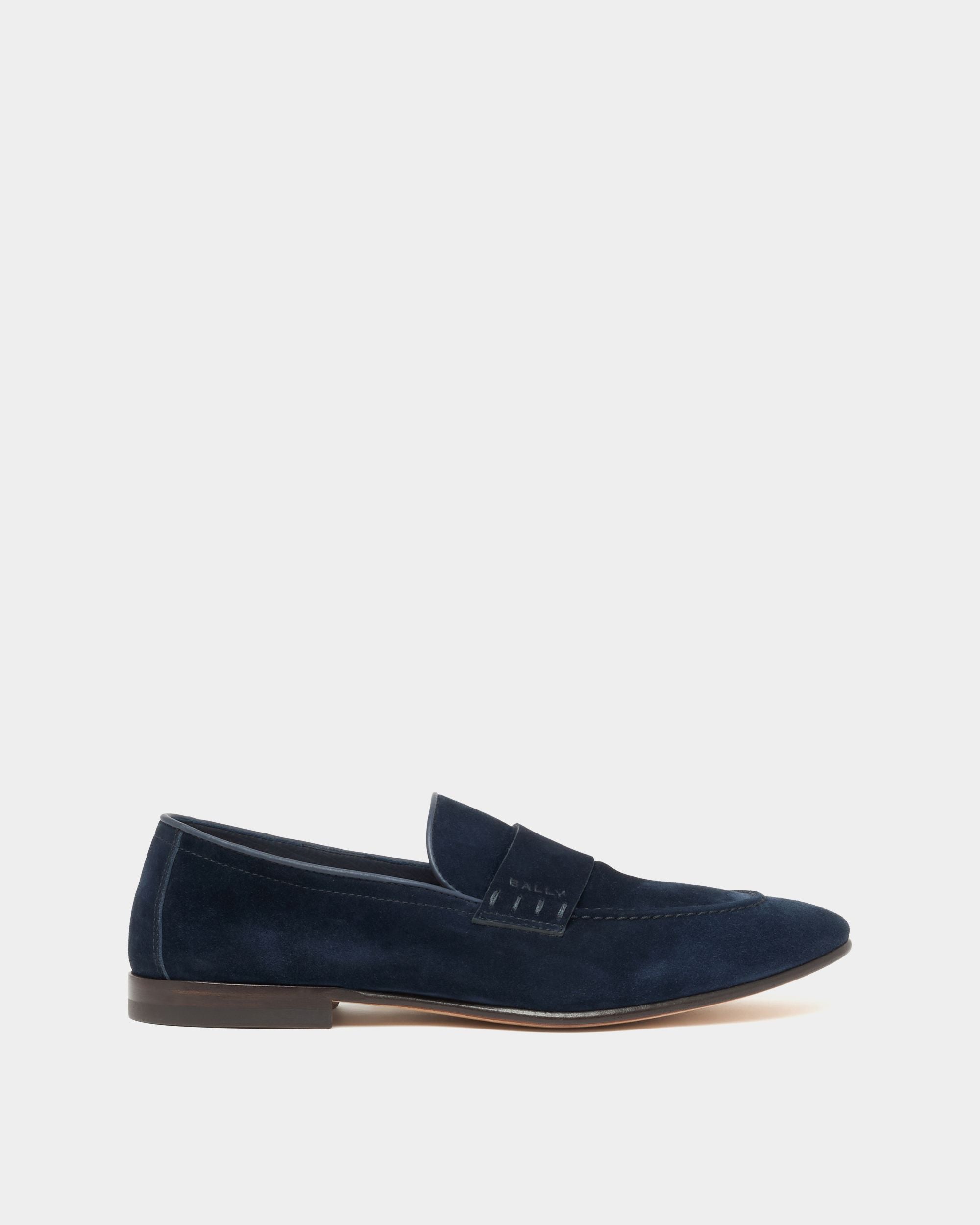 Bally Global - Elios Loafer in Blue Suede - Blue