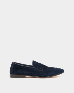 Elios Loafer in Blue Suede