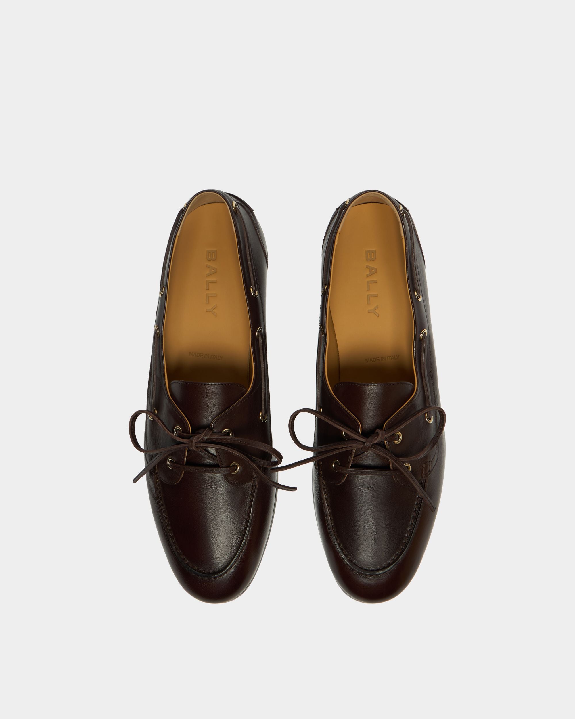 Bally Global - Plume モカシン エバノレザー - ブラウン