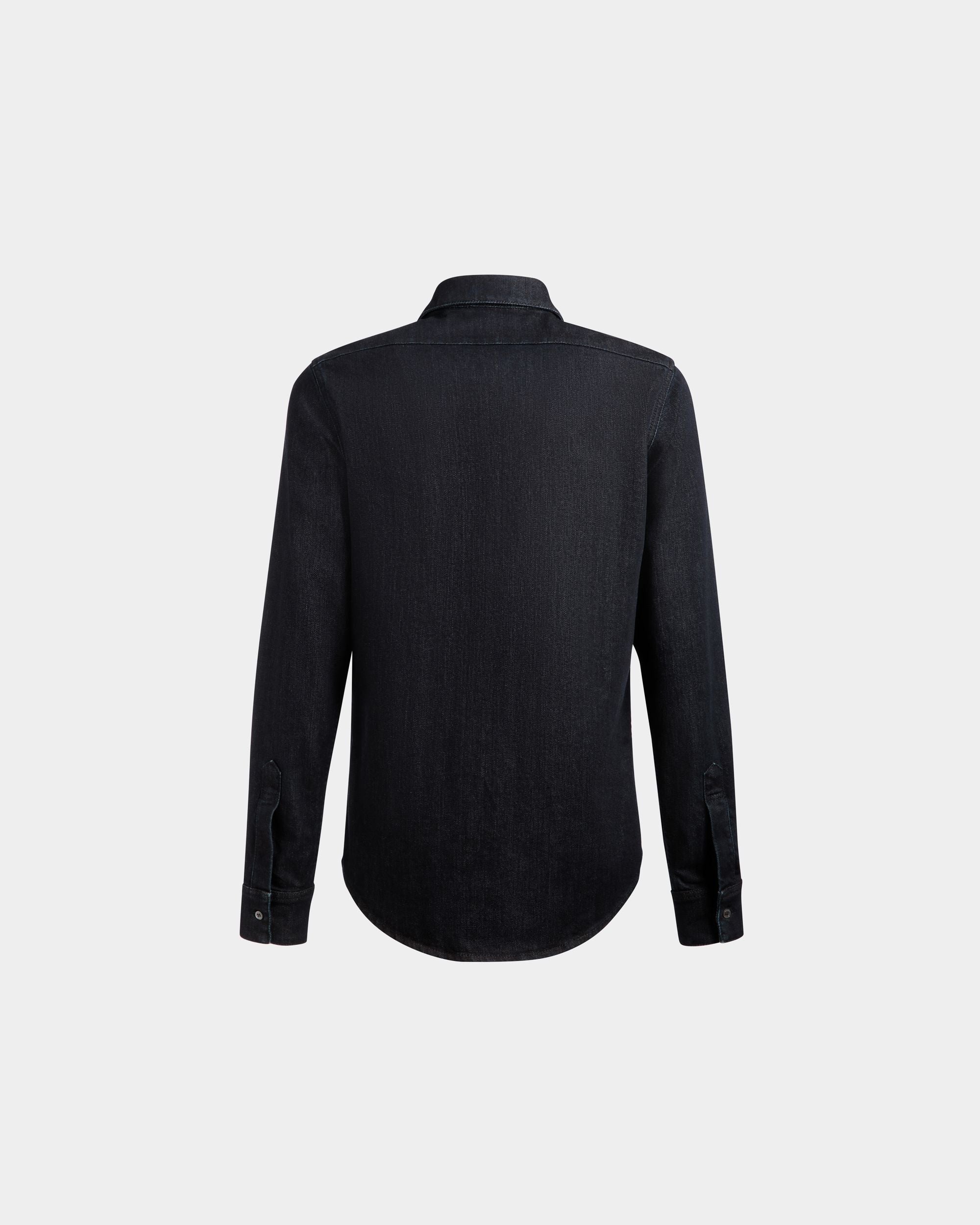 Bally Global - Adrien Brodyトラベルコレクション ロングスリーブ シャツ Navy Blue コットンブレンド - ブルー