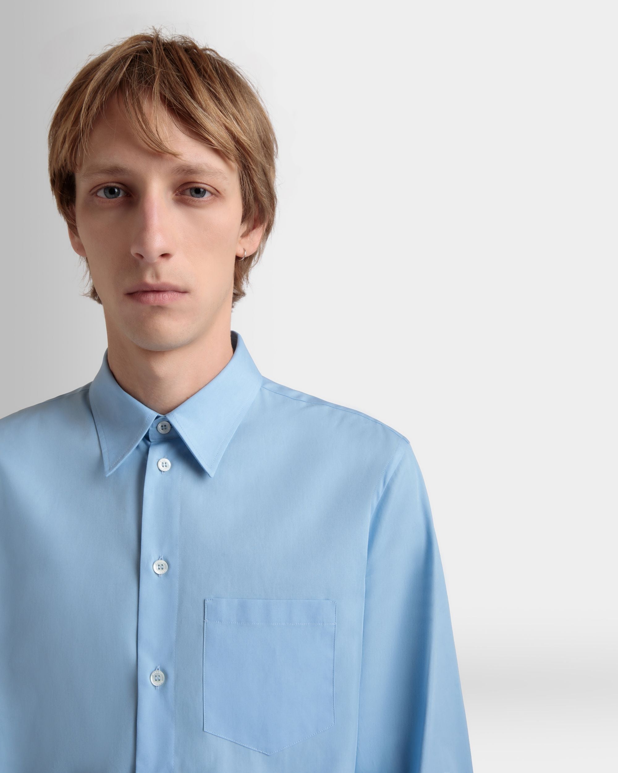 Bally Global - ロングスリーブ シャツ Light Blue コットン - ブルー