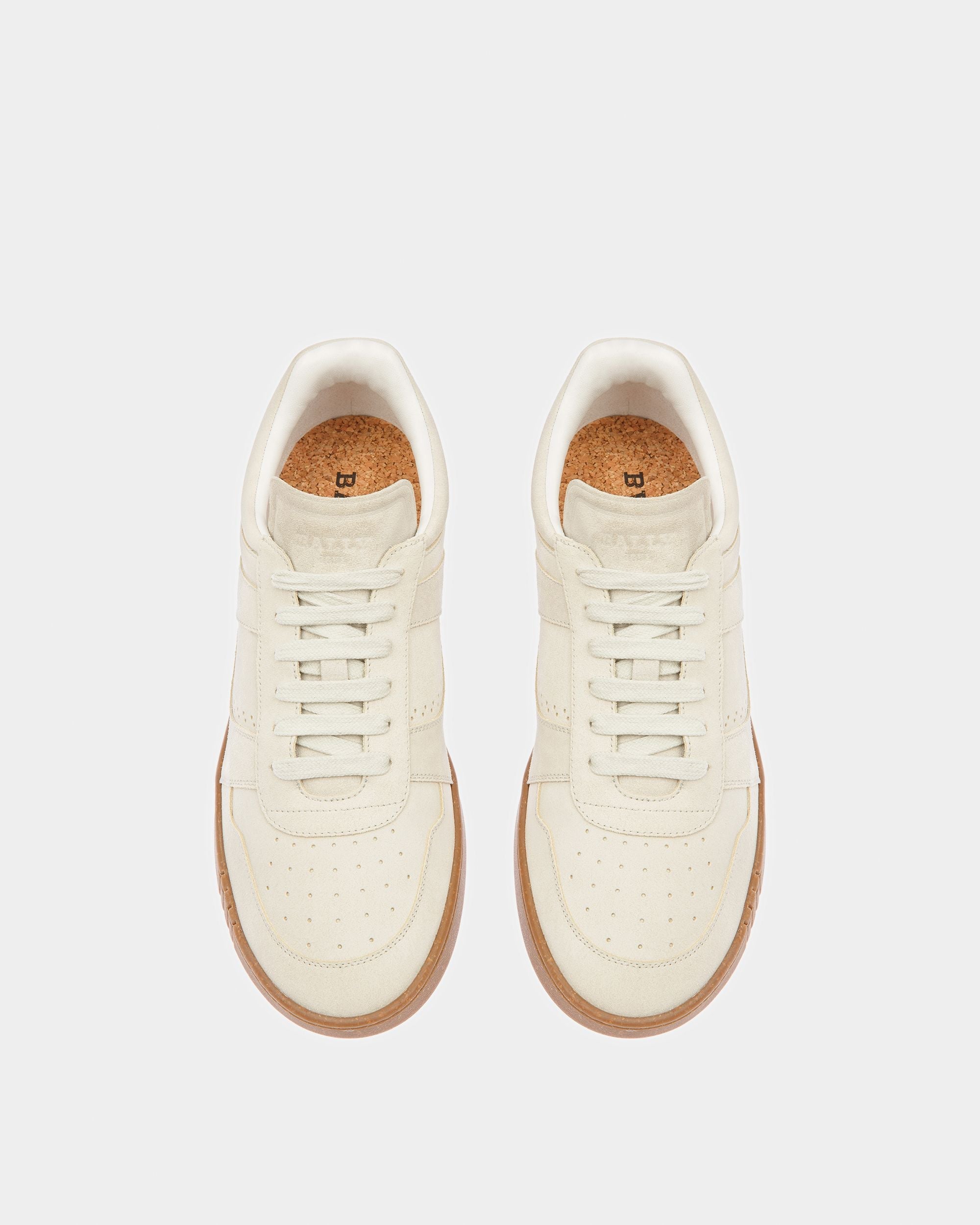 Bally Global - Weky Leather Sneakers In Dusty White - Beige