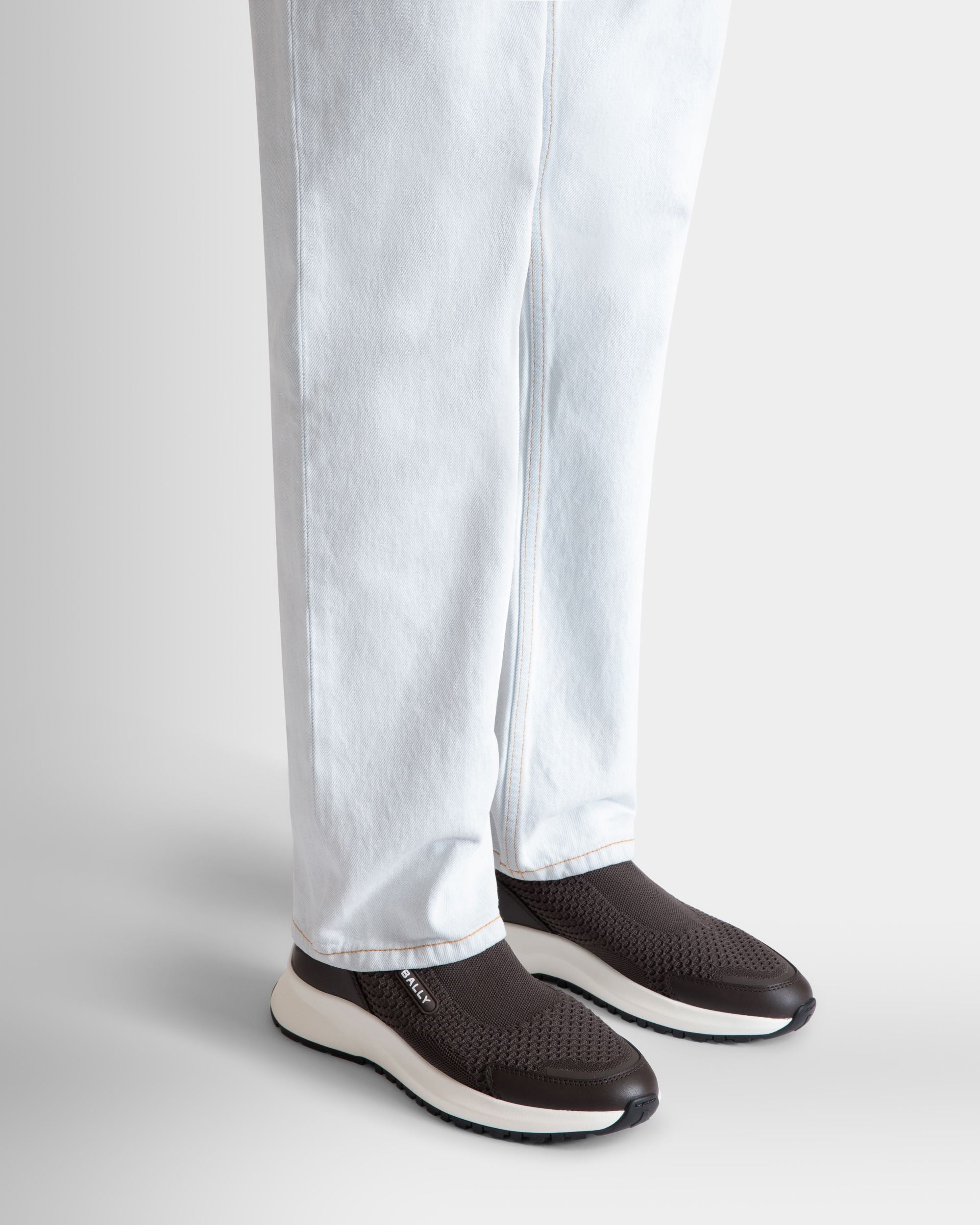 Bally Global - Outline スニーカー エバノブラウン ニット - ブラウン