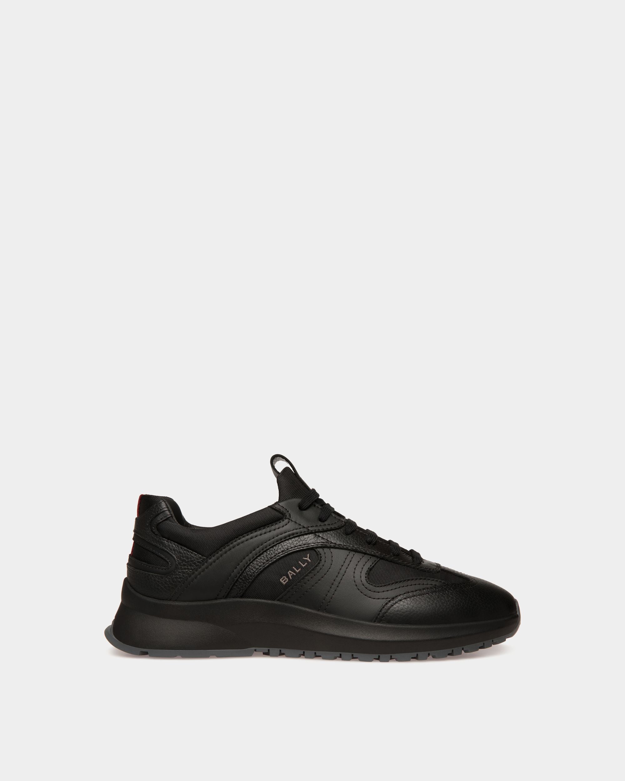 Bally Global - Outline Sneaker In Black Leather And Nylon - Black