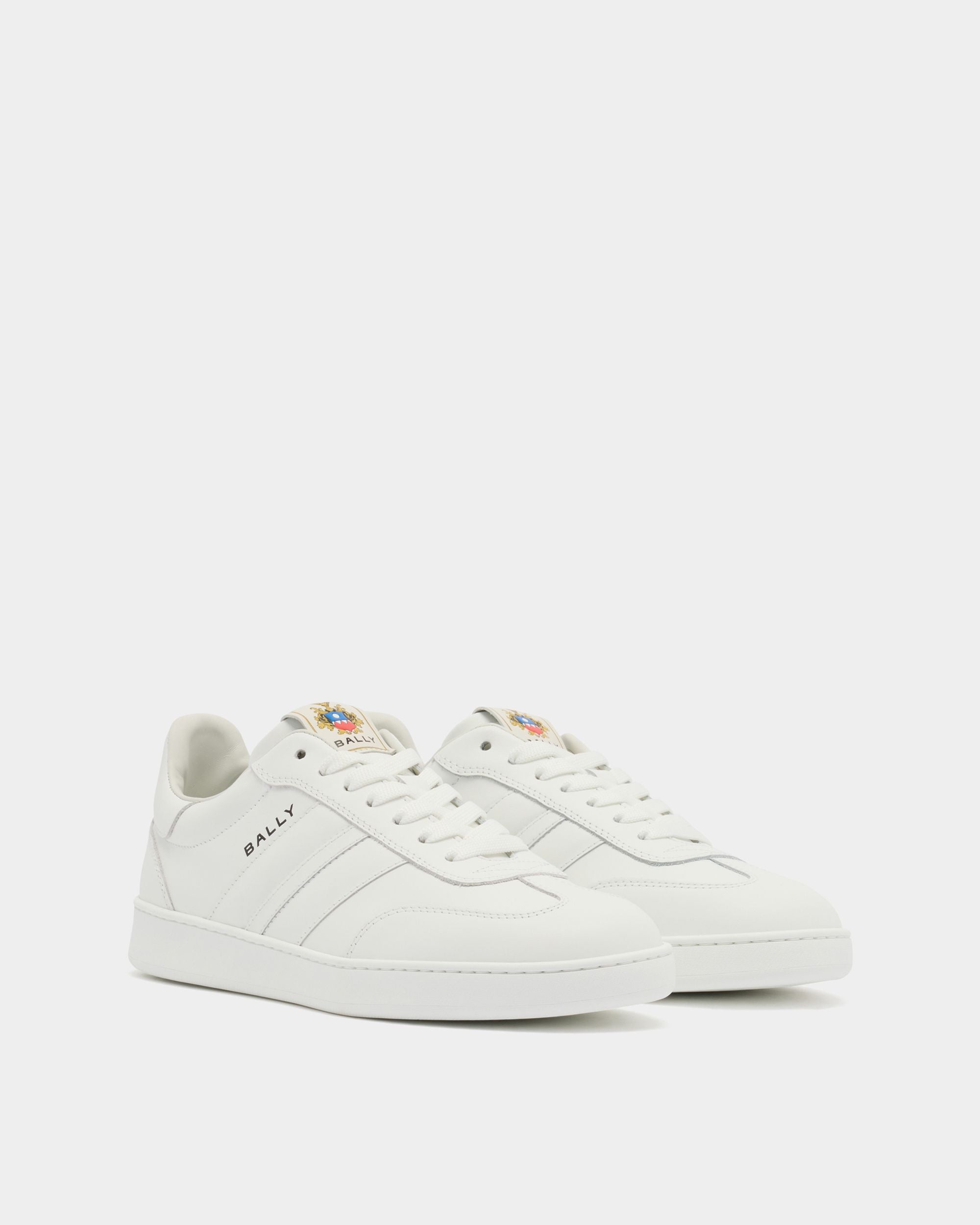Bally Global - Retro Crest Sneaker in White Leather - White