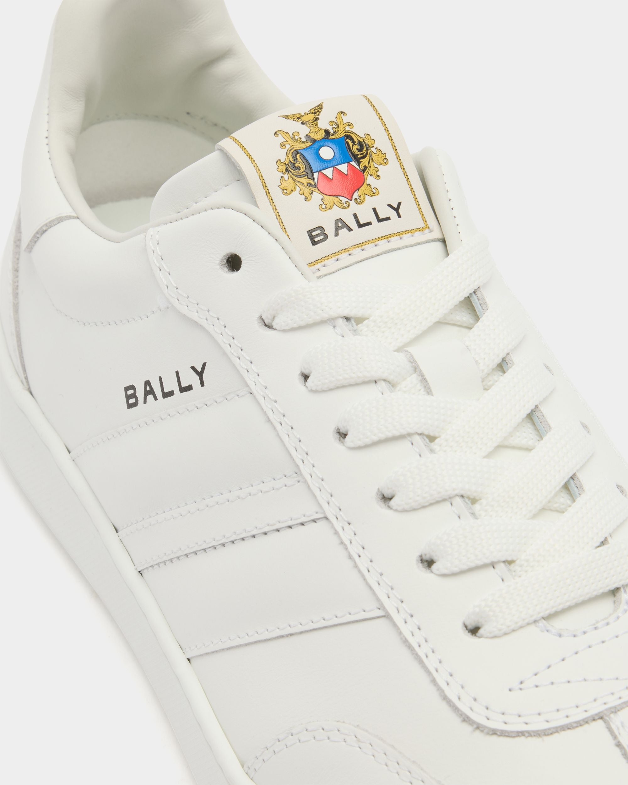 Bally Global - Retro Crest Sneaker in White Leather - White