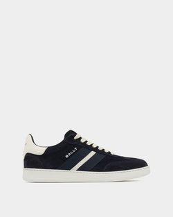 Retro Crest Sneaker in Navy Blue Suede