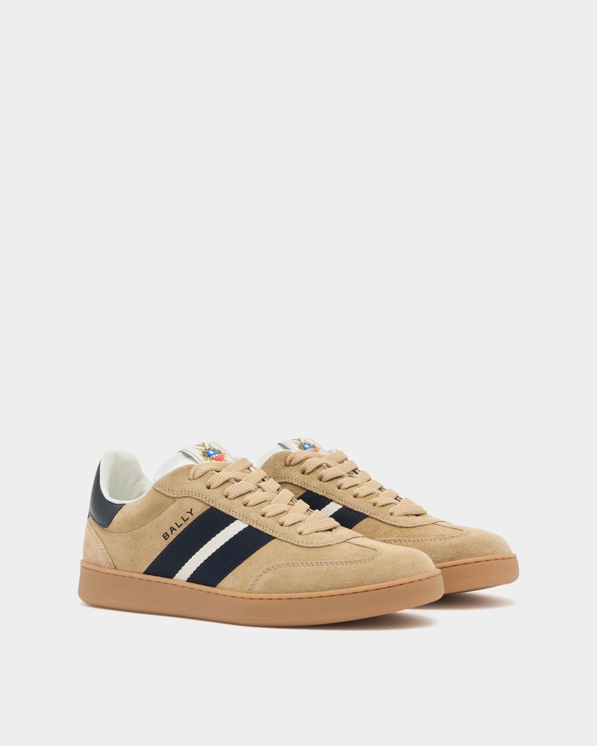 Bally Global - Retro Crest Sneaker in Brown Suede - Brown