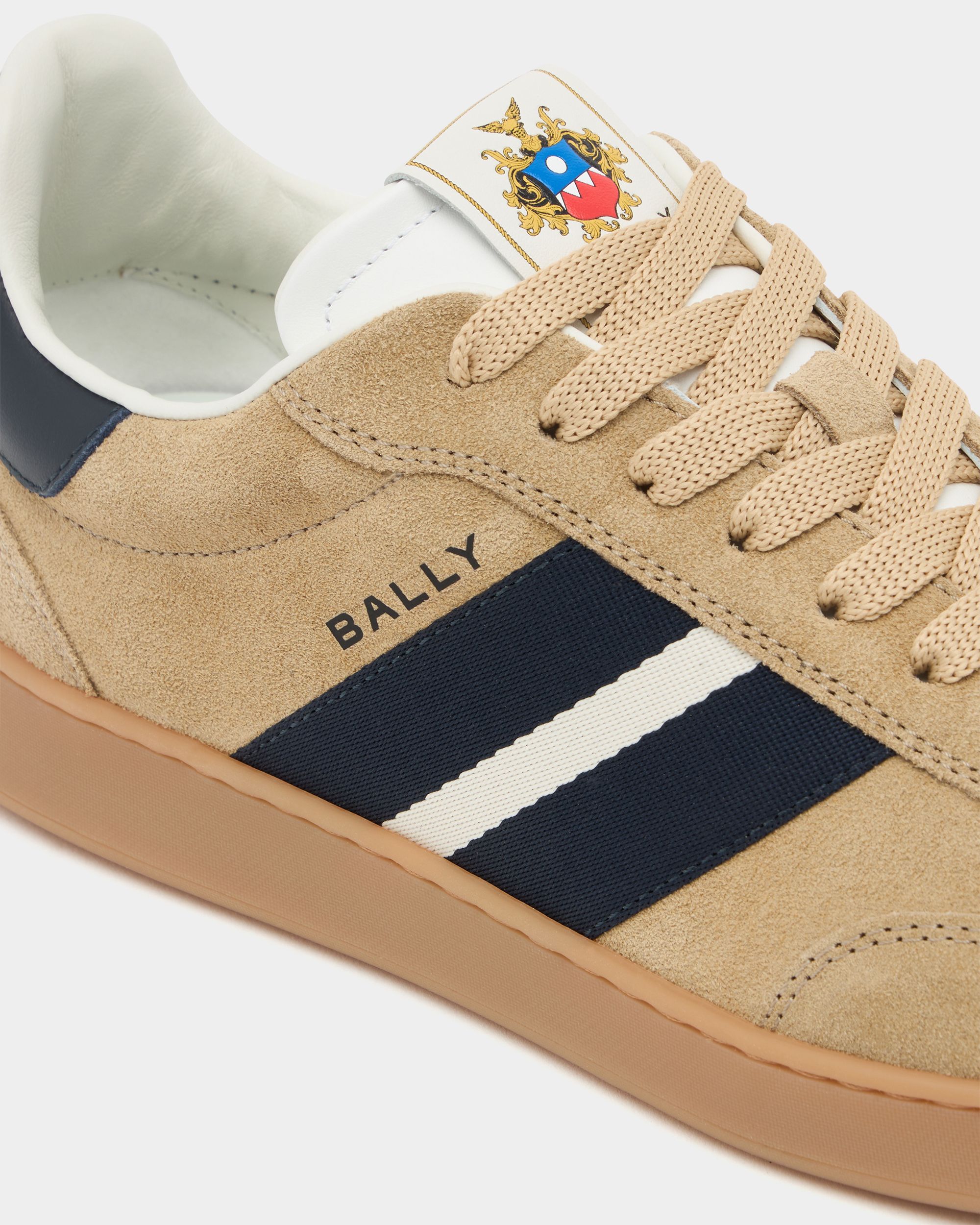 Bally Global - Retro Crest Sneaker in Brown Suede - Brown