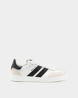 Retro Crest Sneaker in White Leather