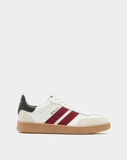 Retro Crest Sneaker in White Leather