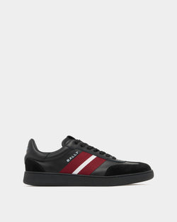Retro Crest Sneaker in Black Leather