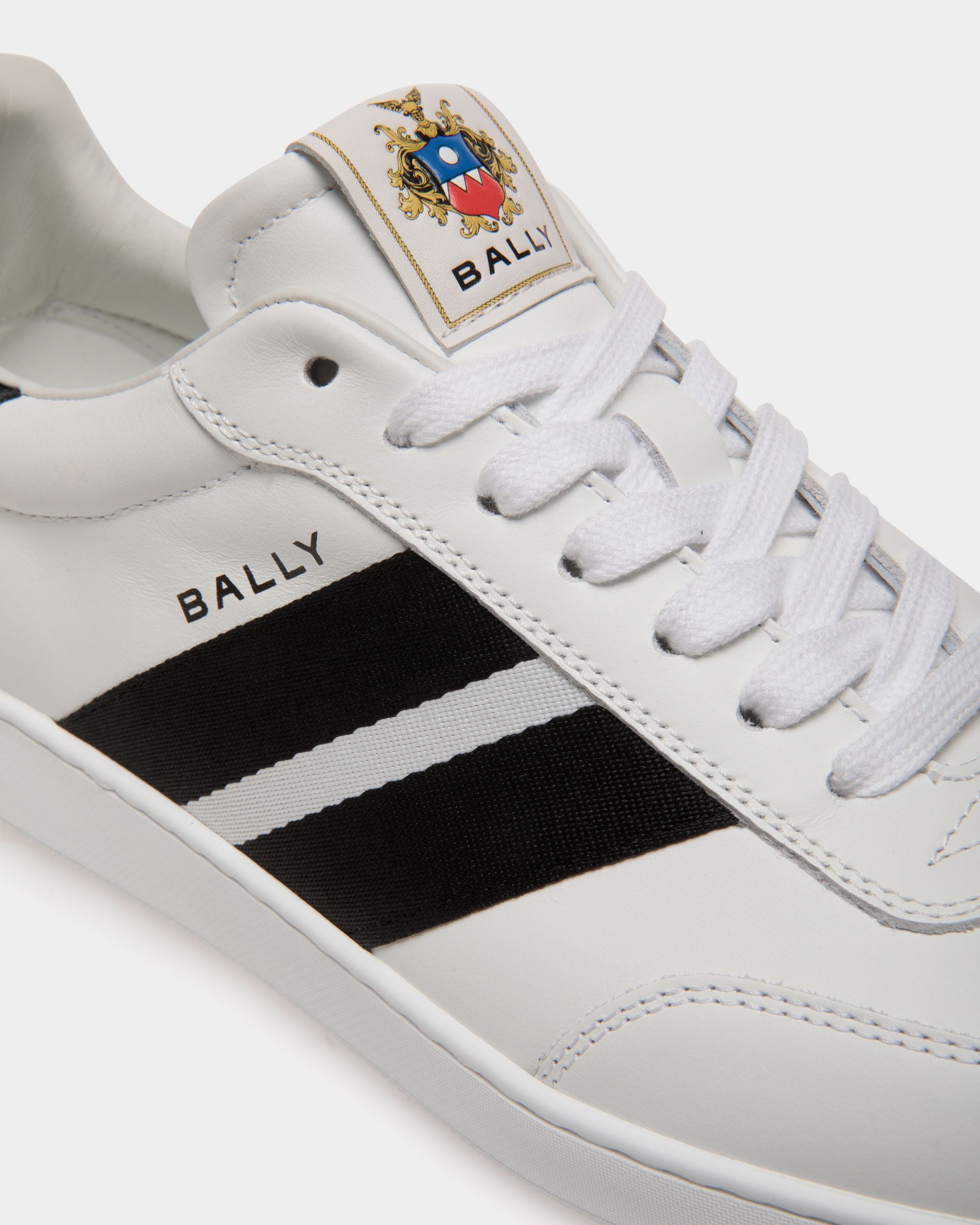 Bally Global - Retro Crest Sneaker in White Leather - White