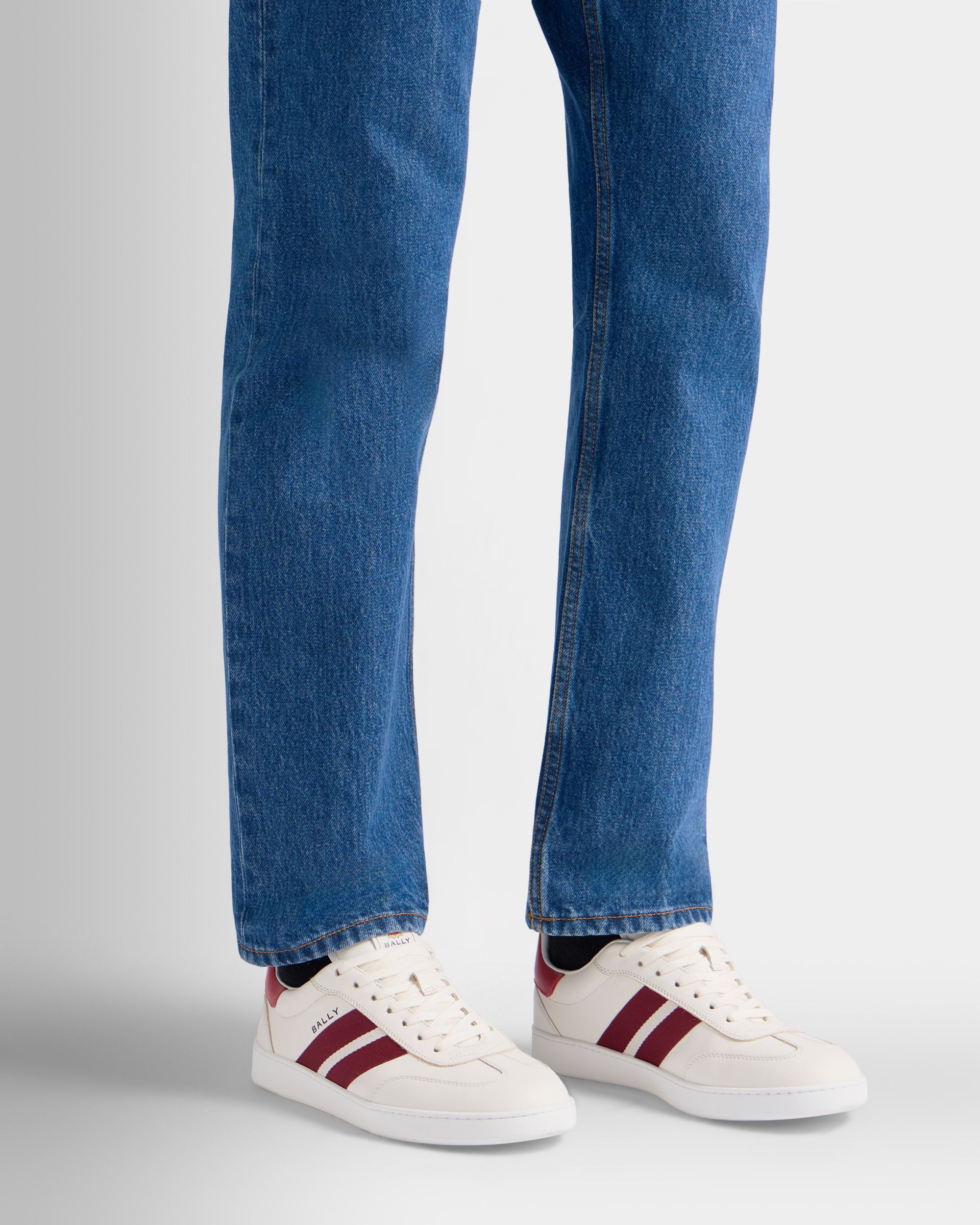 Bally Global - Retro Crest スニーカー アイボリー レザー - ホワイト