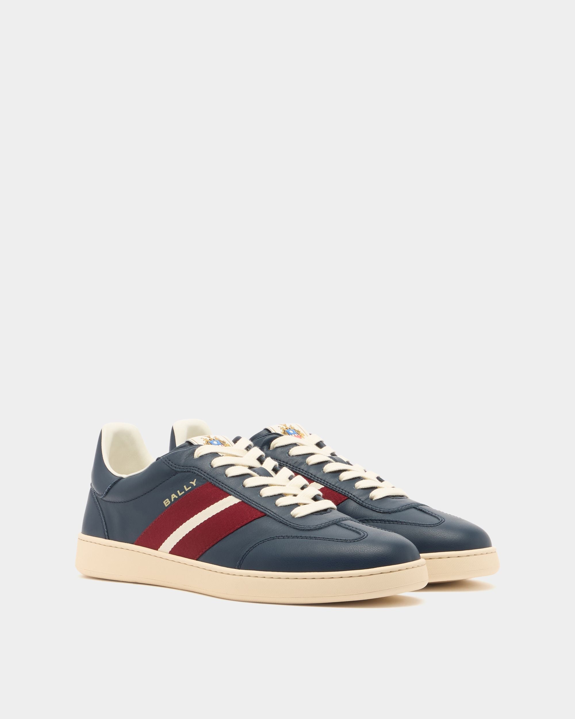 Bally Global - Retro Crest Sneaker in Blue Leather - Blue