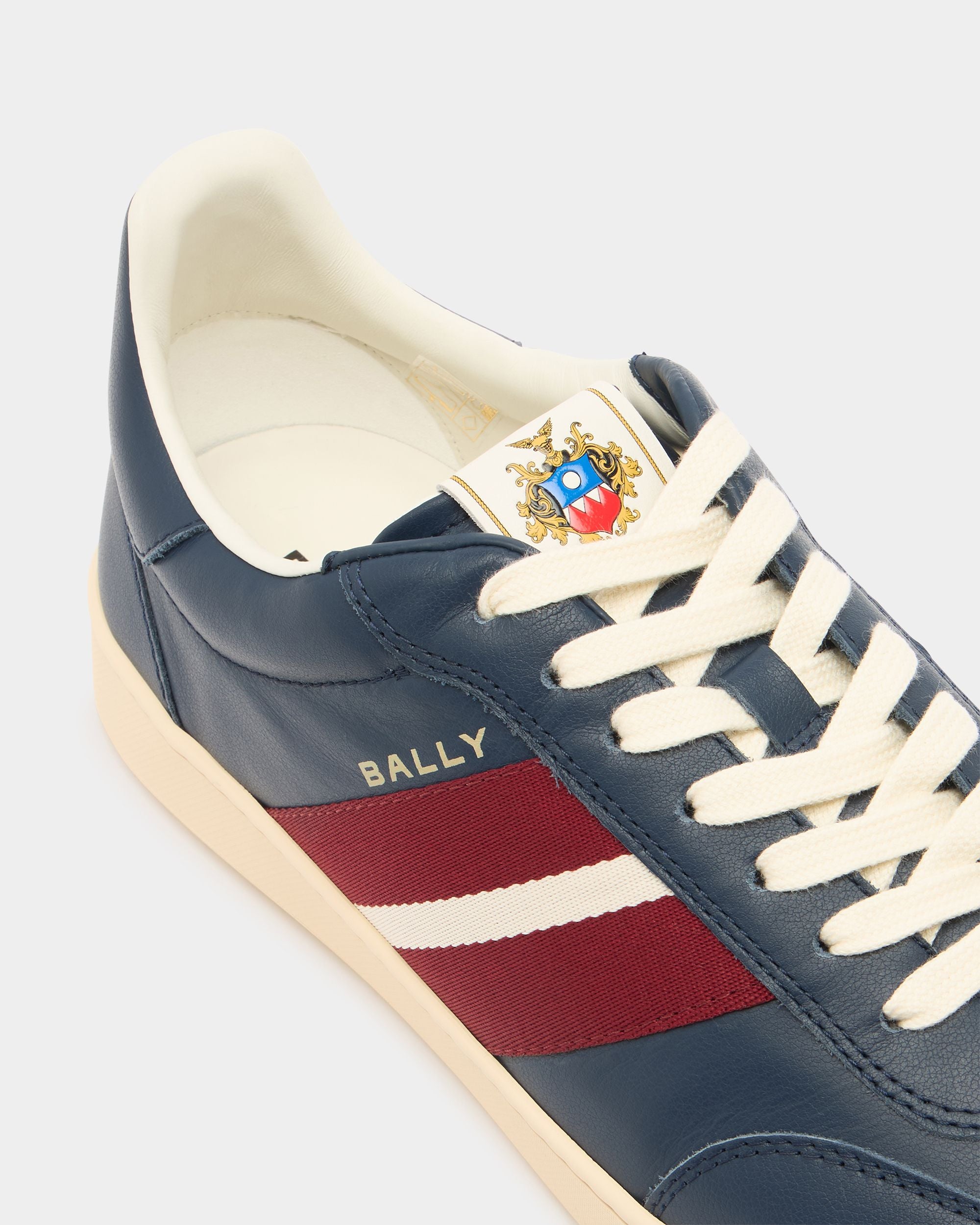 Bally Global - Retro Crest Sneaker in Blue Leather - Blue