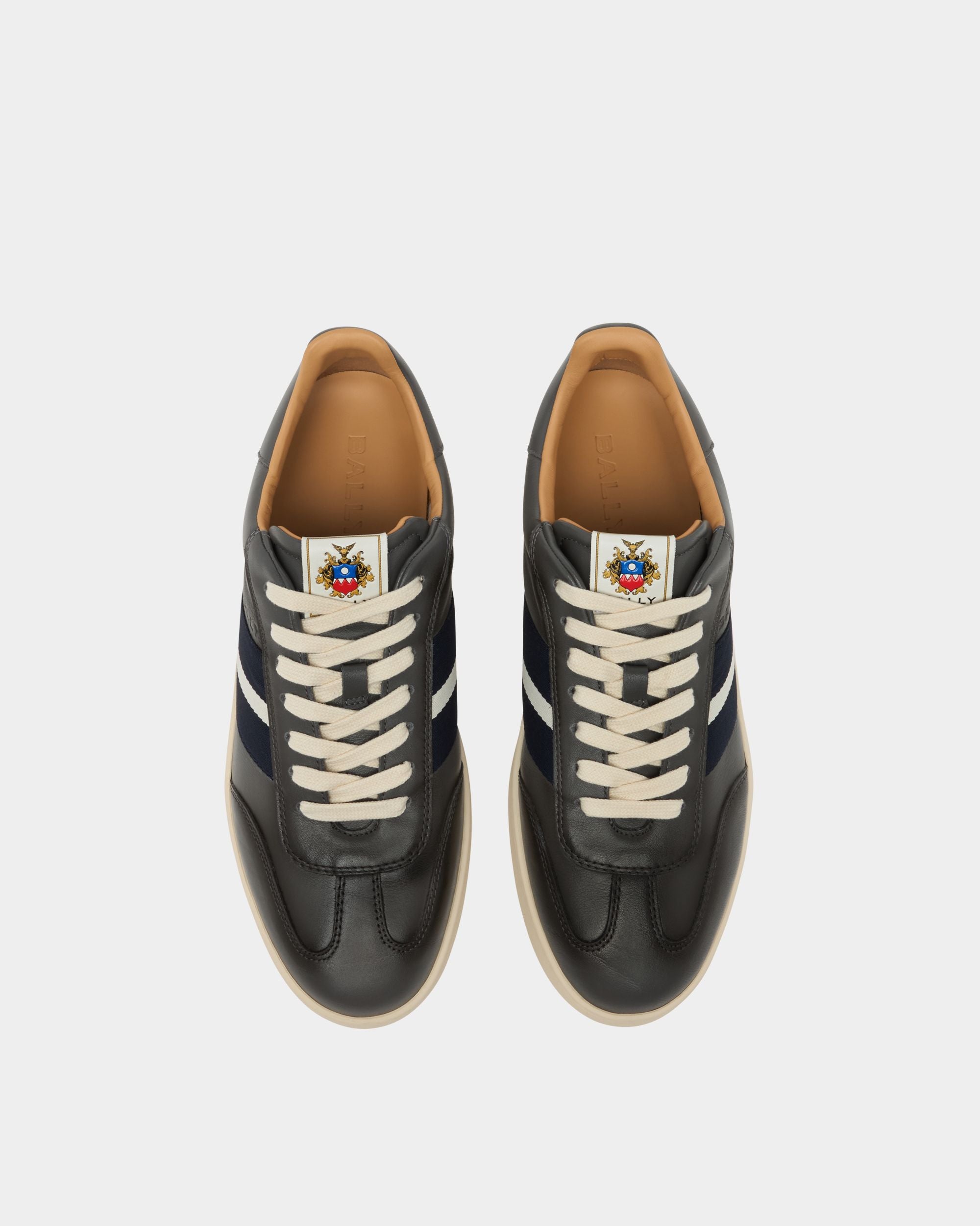 Bally Global - Retro Crest Sneaker in Grey Brushed Leather - Grey