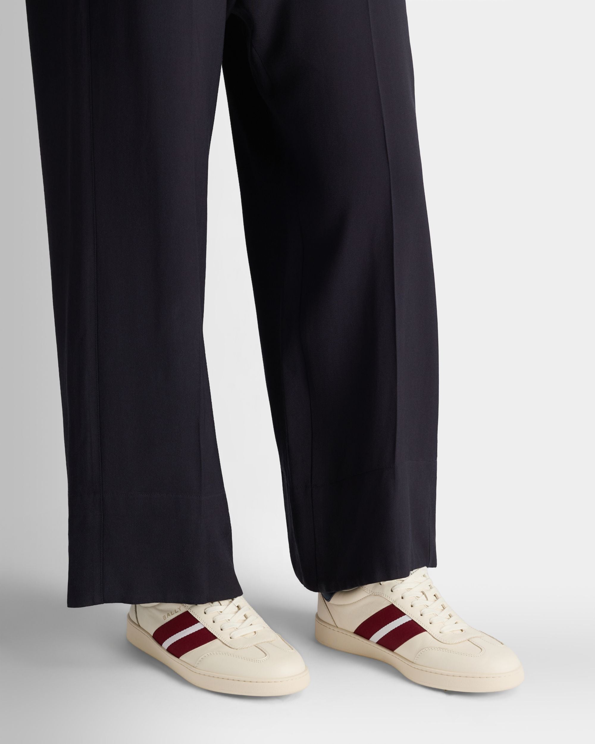 Bally Global - Retro Crest Sneaker in White Leather - White