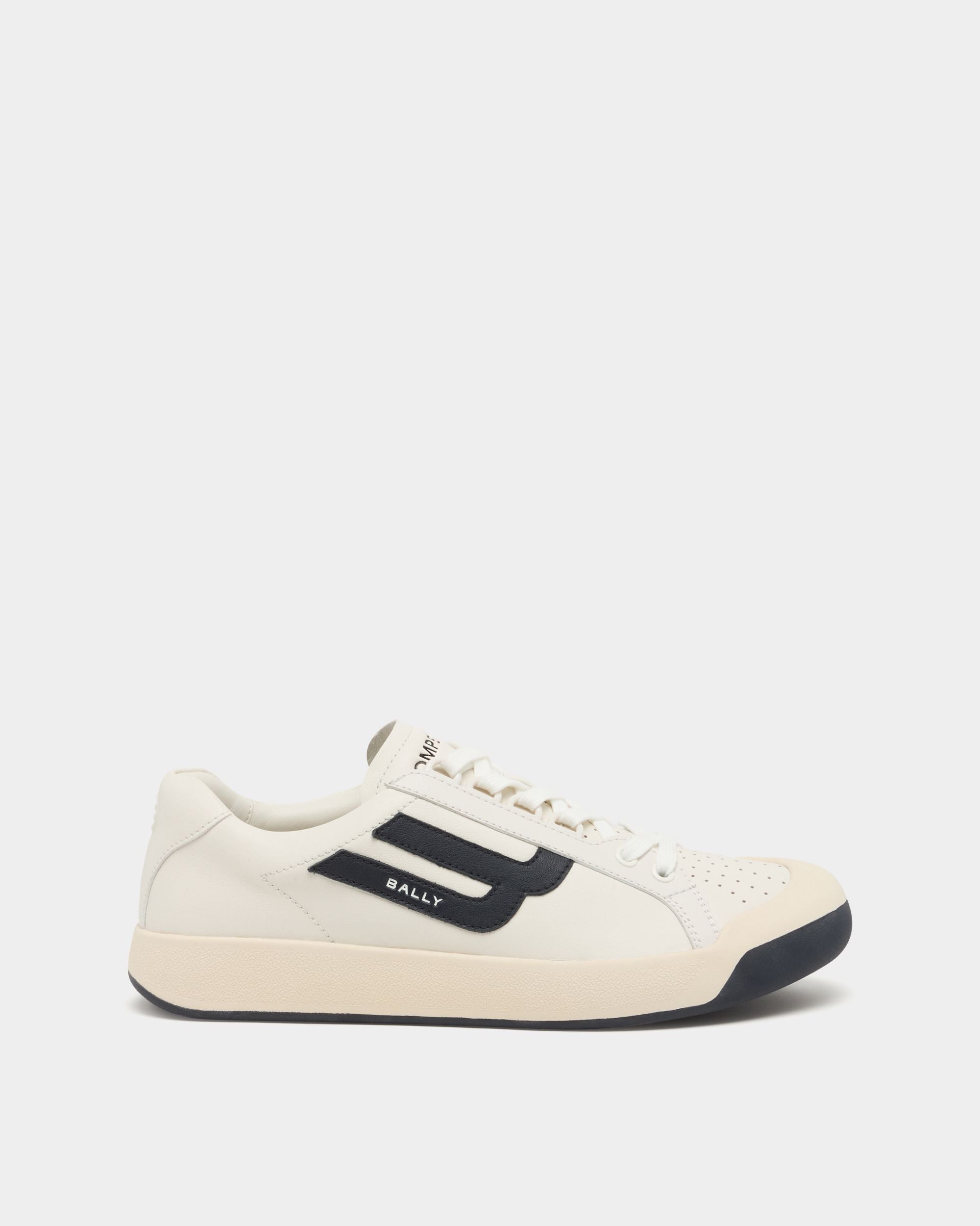 Bally Global - Competition Sneaker in White and Black Leather - White