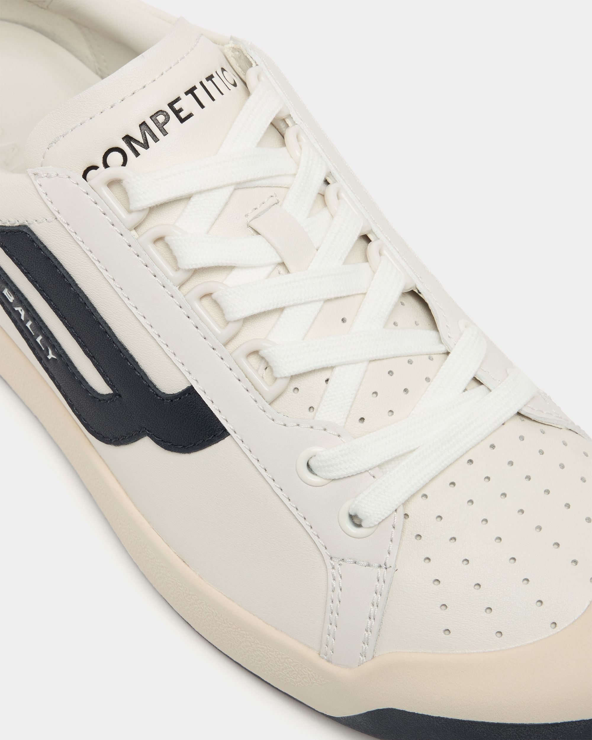 Bally Global - Competition Sneaker in White and Black Leather - White