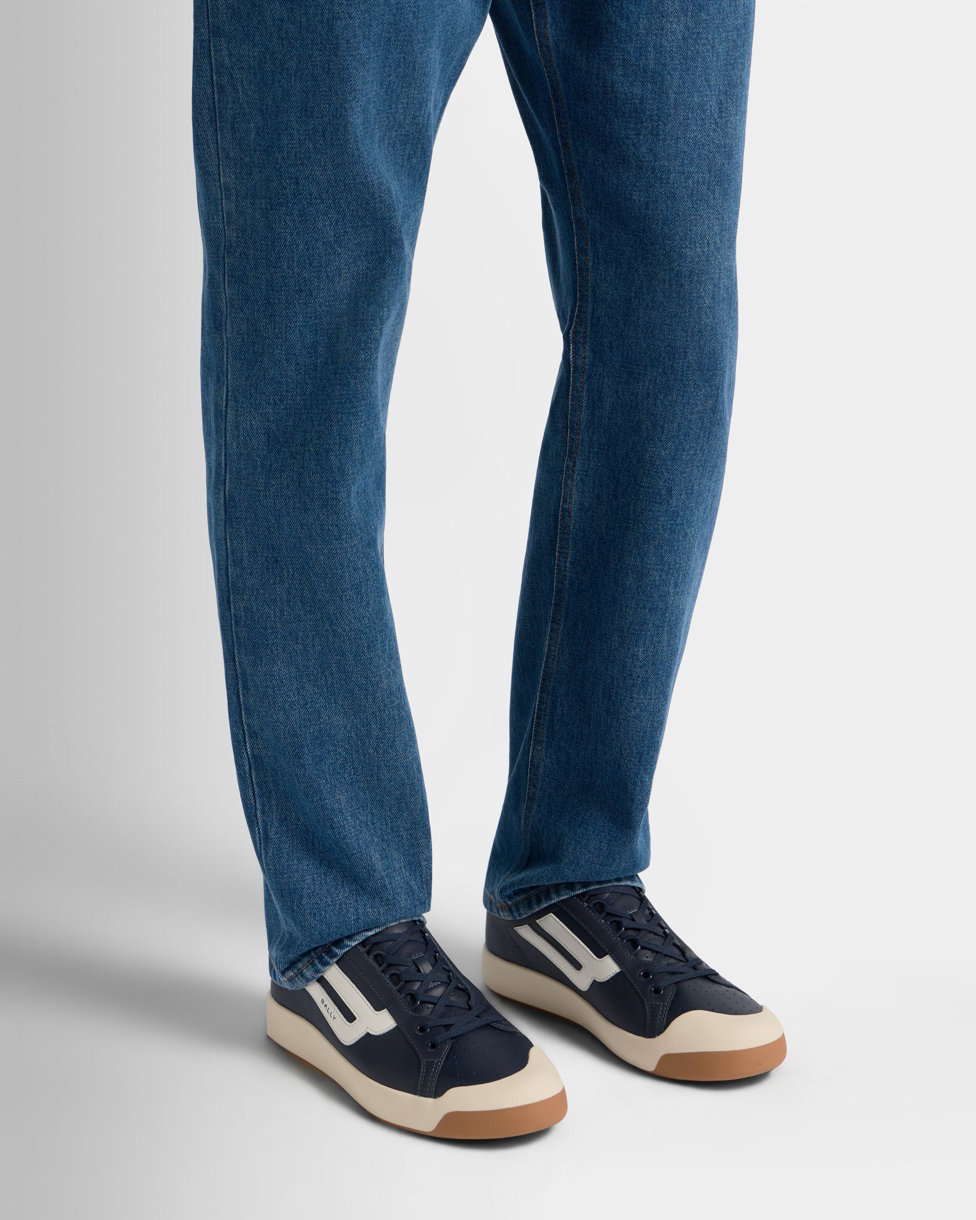 Bally Global - Competition スニーカー ネイビーブルー＆ホワイトレザー - ブルー