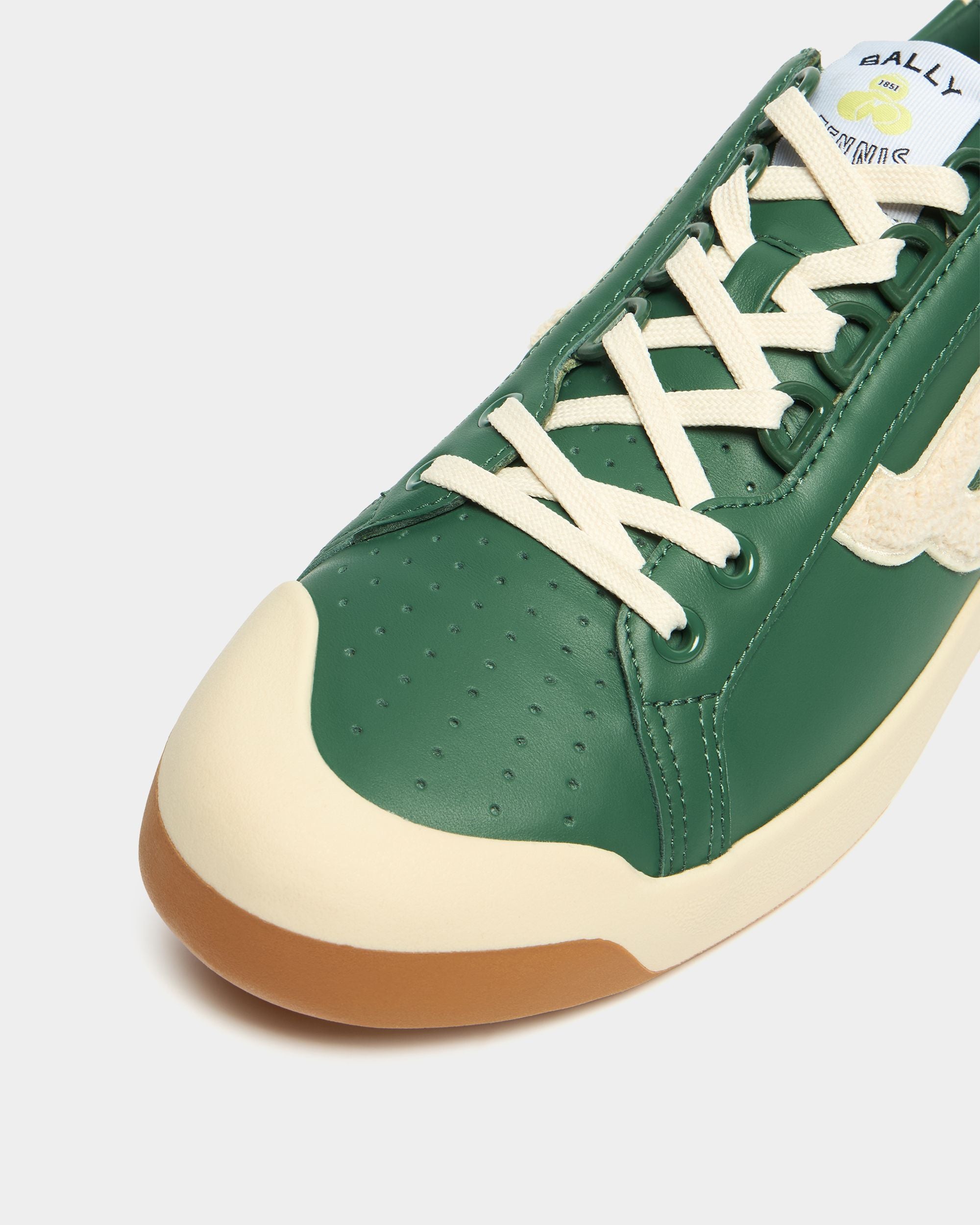 Bally Global - Tennis Collection Sneaker in Green and White Leather - Green
