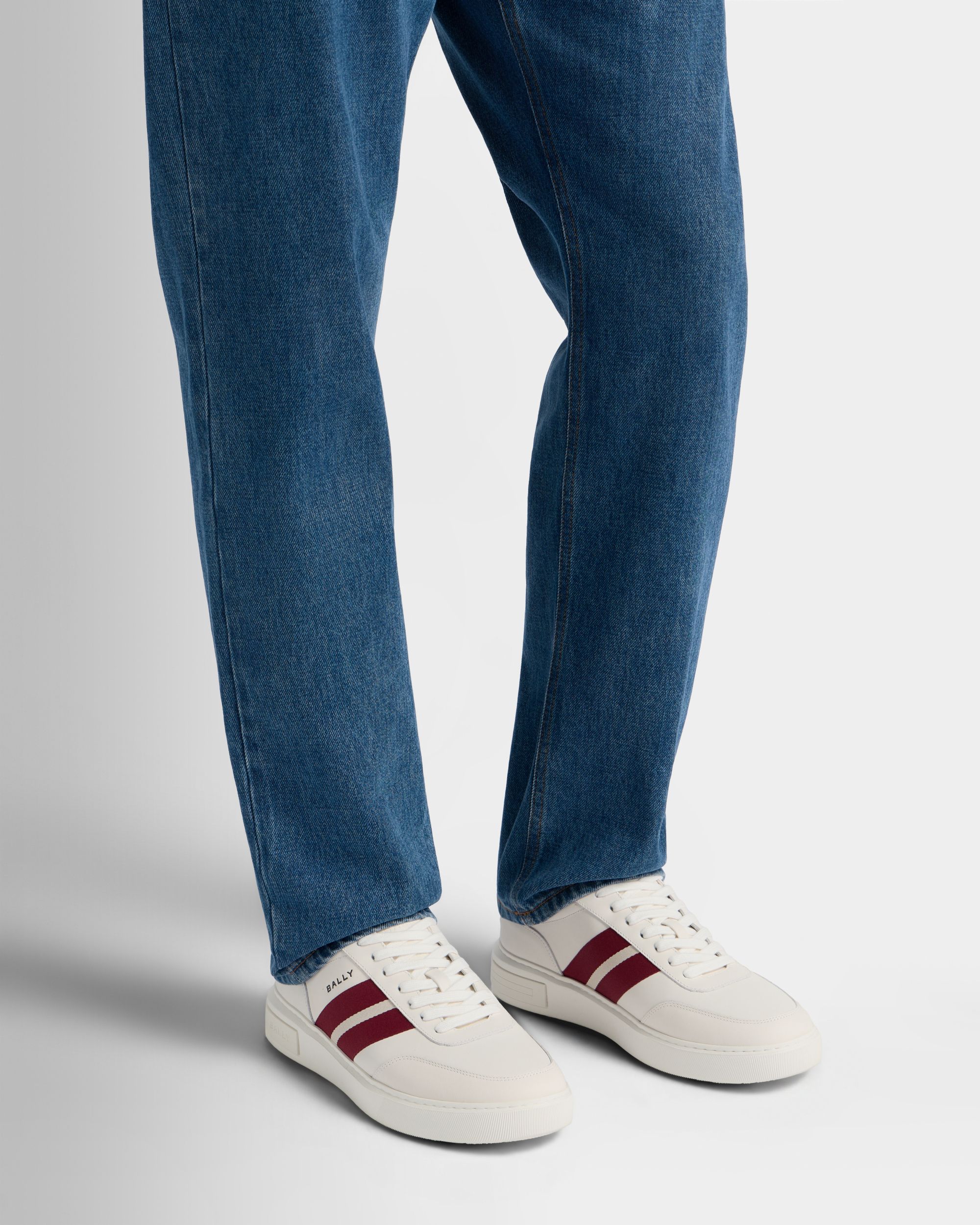 Bally Global - Bally Lift スニーカー ホワイト＆レッドレザー - ホワイト